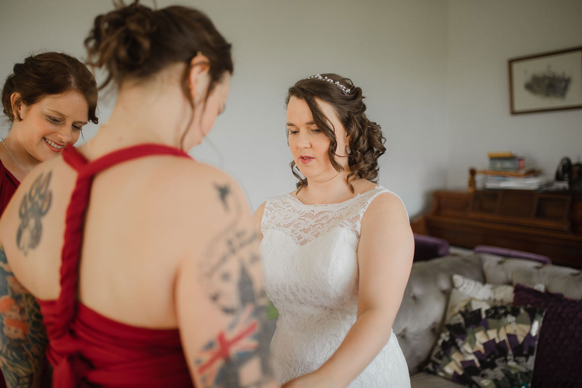 bride and her bridesmaids