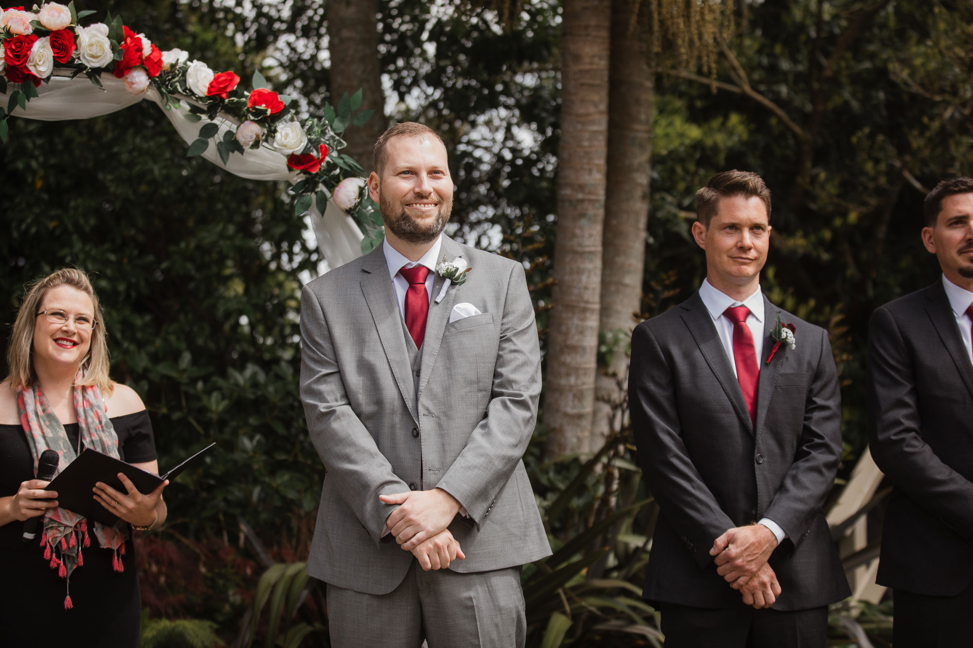 groom seeing bride for the first time