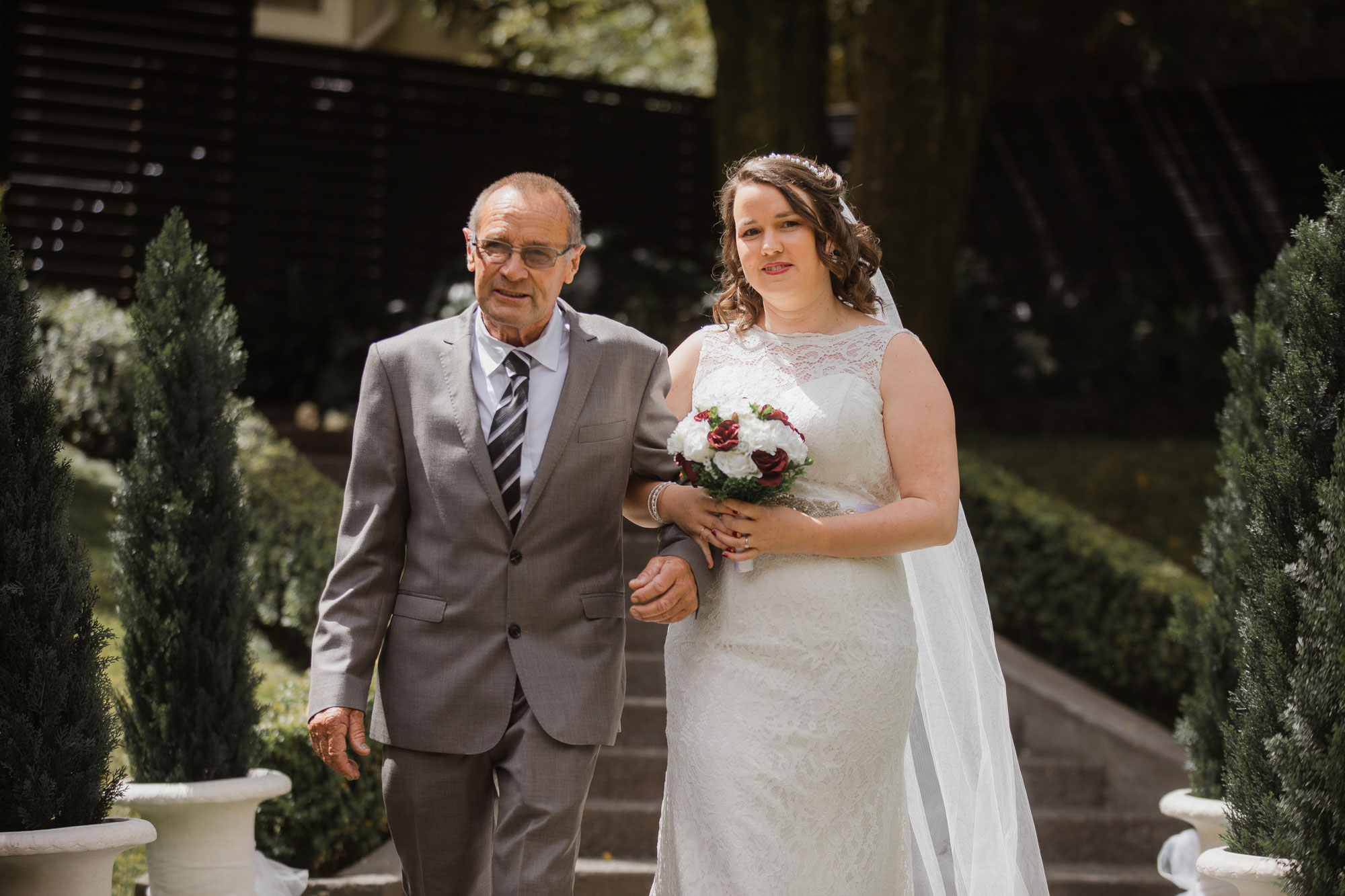 bride walking down the aisle