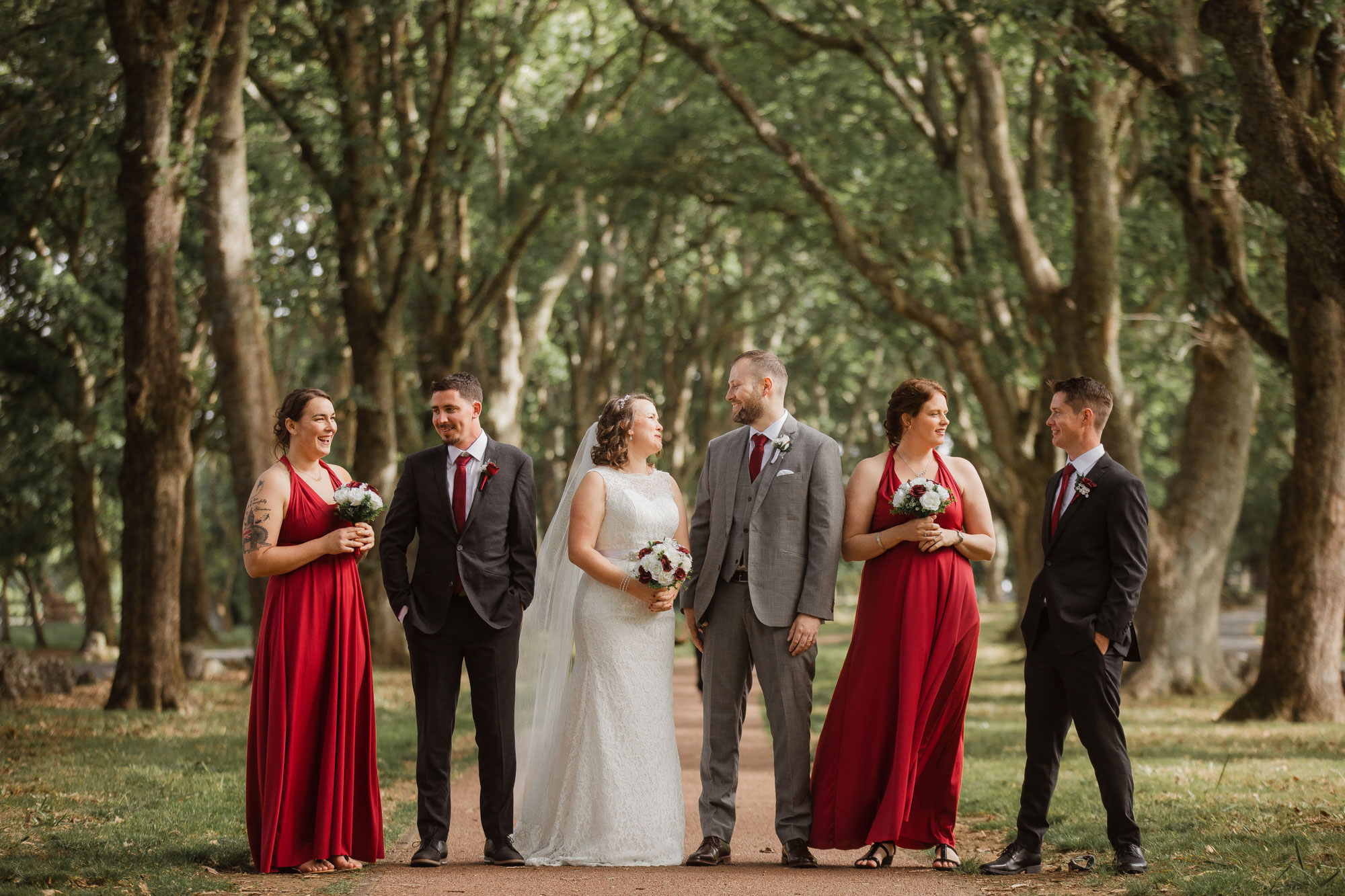 wedding party photo cornwall park