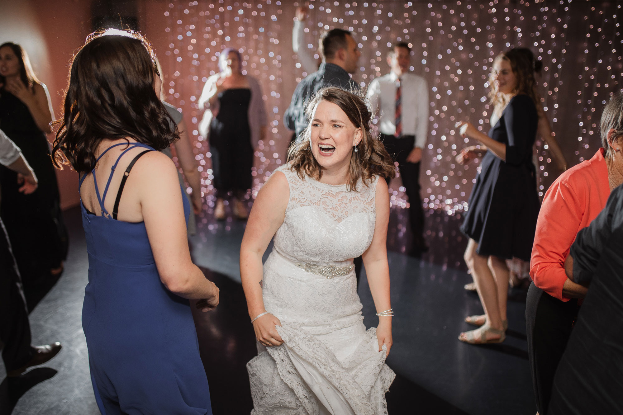 bride dancing having fun