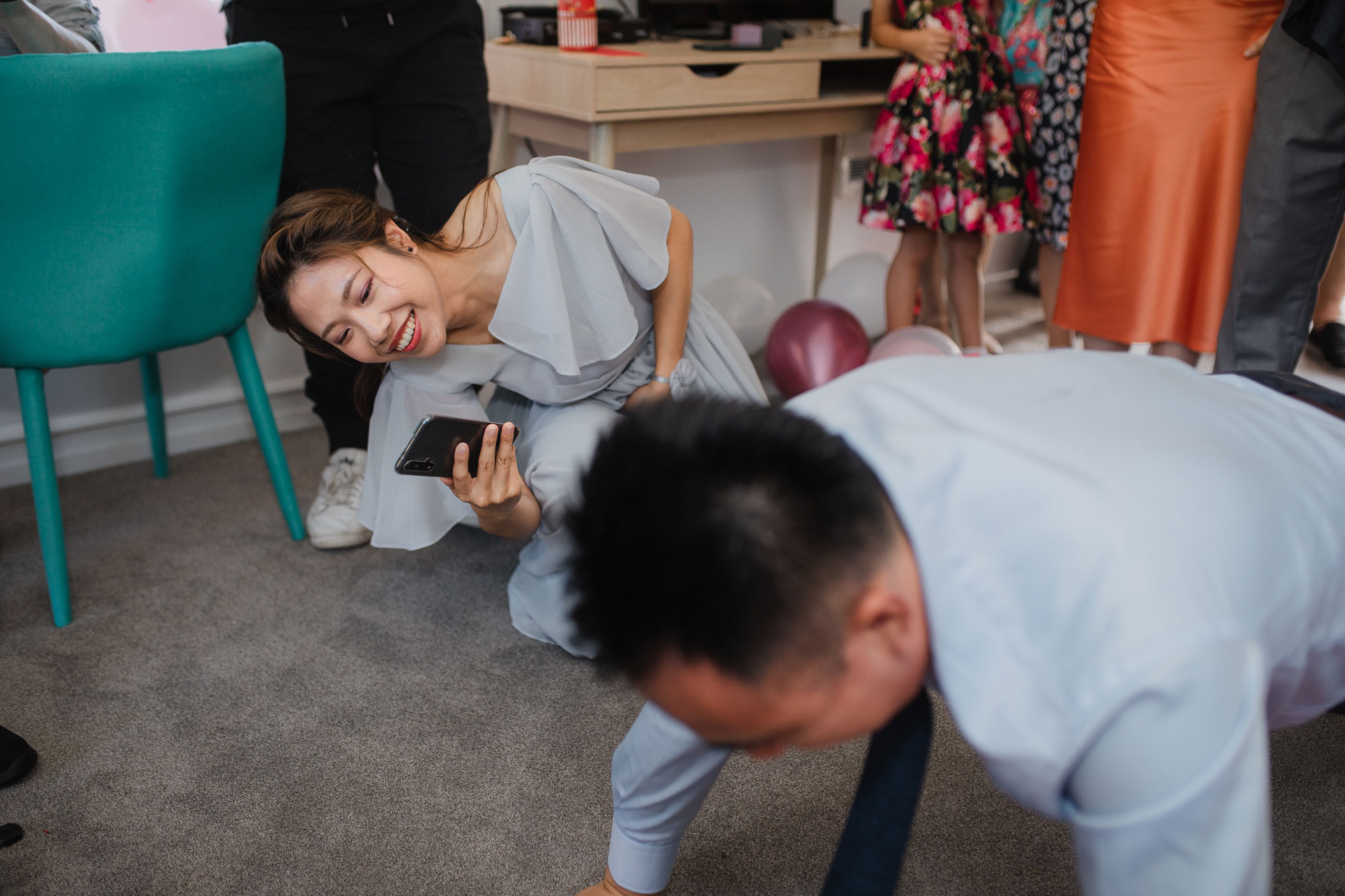 groom doing push-ups