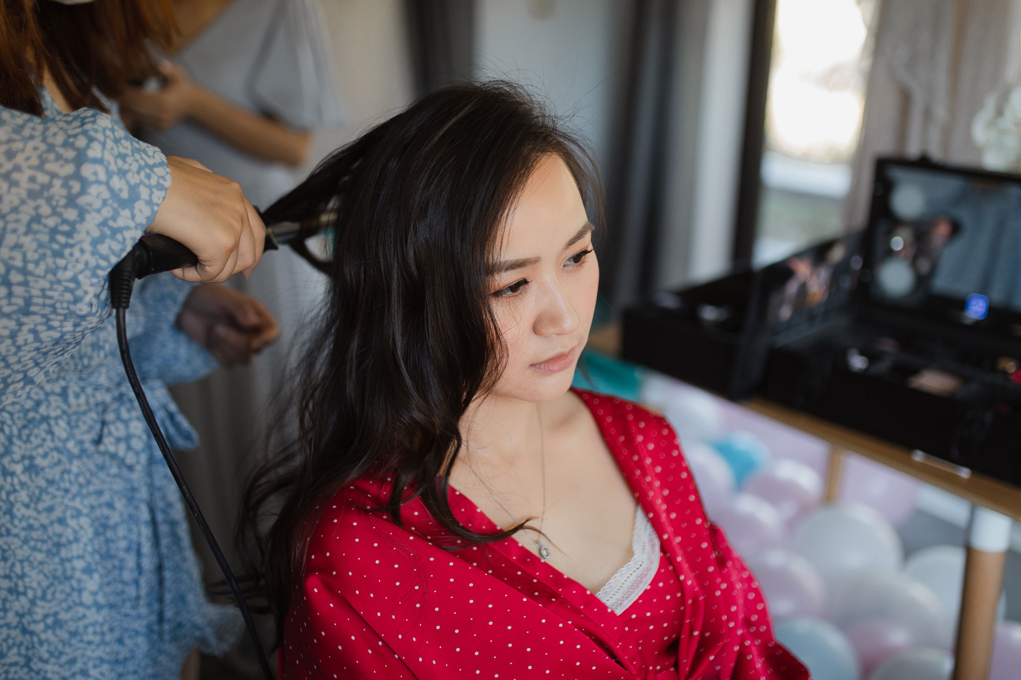 bride hair styling