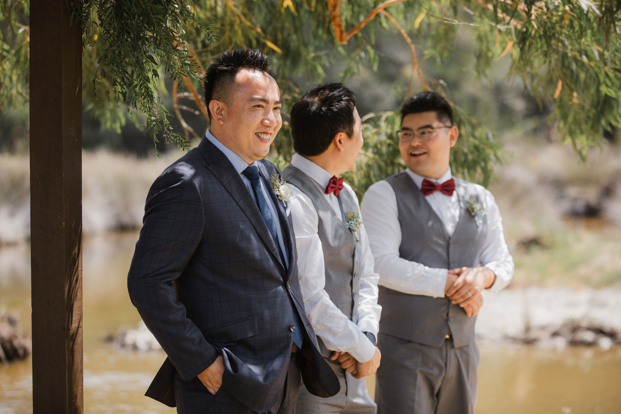 groom at the ceremony