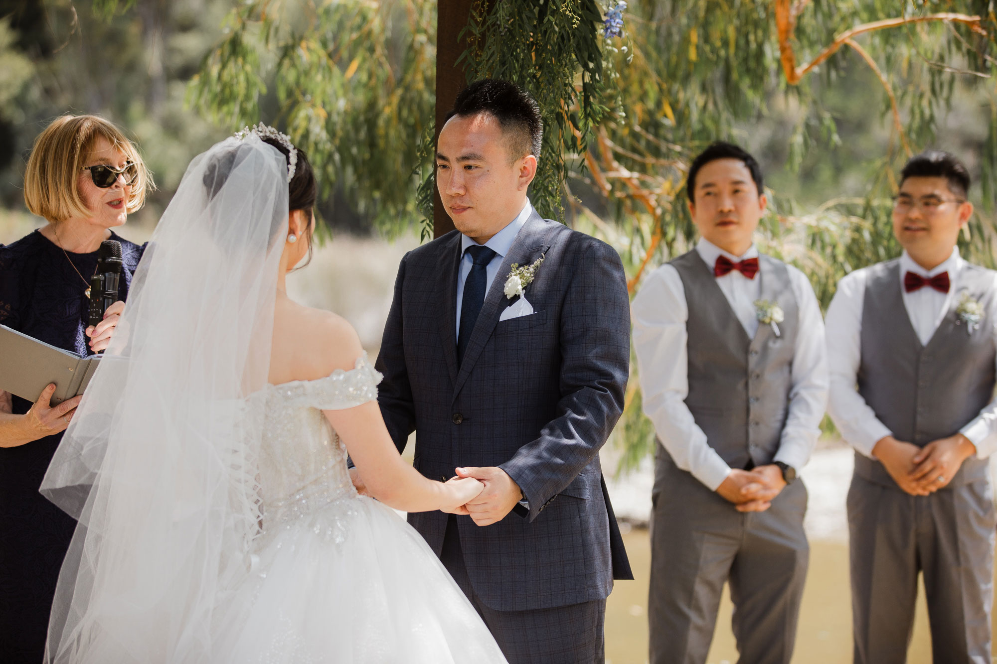 groom at the ceremony