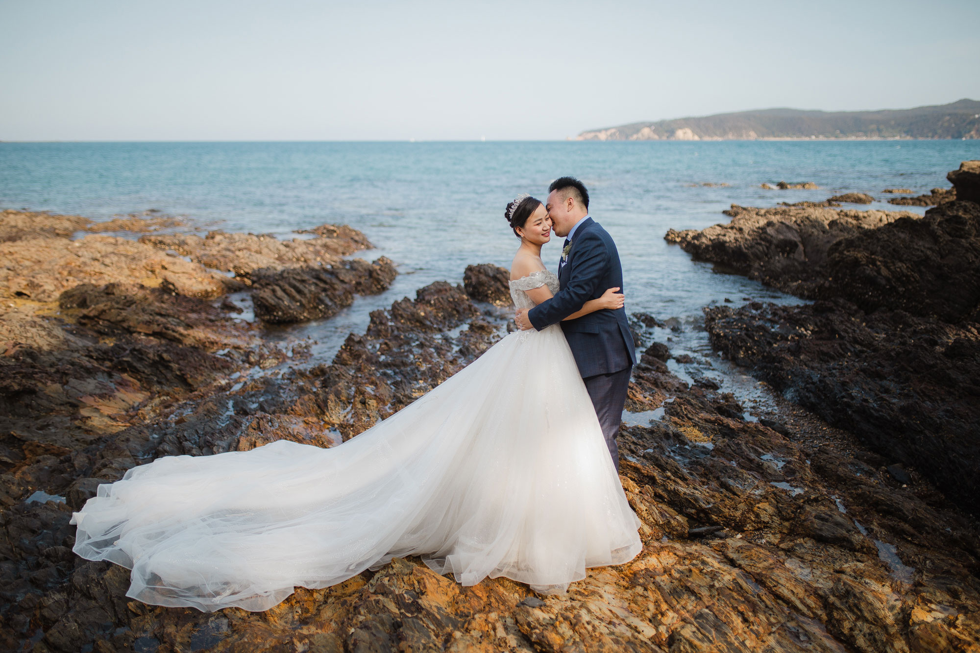 tawharanui lodge wedding photo