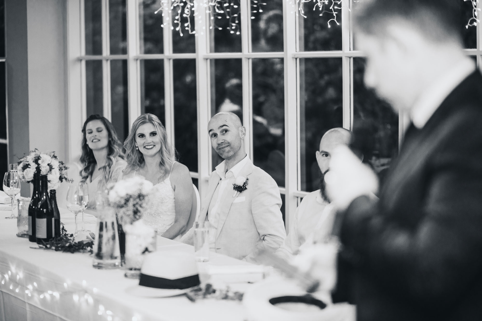 groom listening to speech