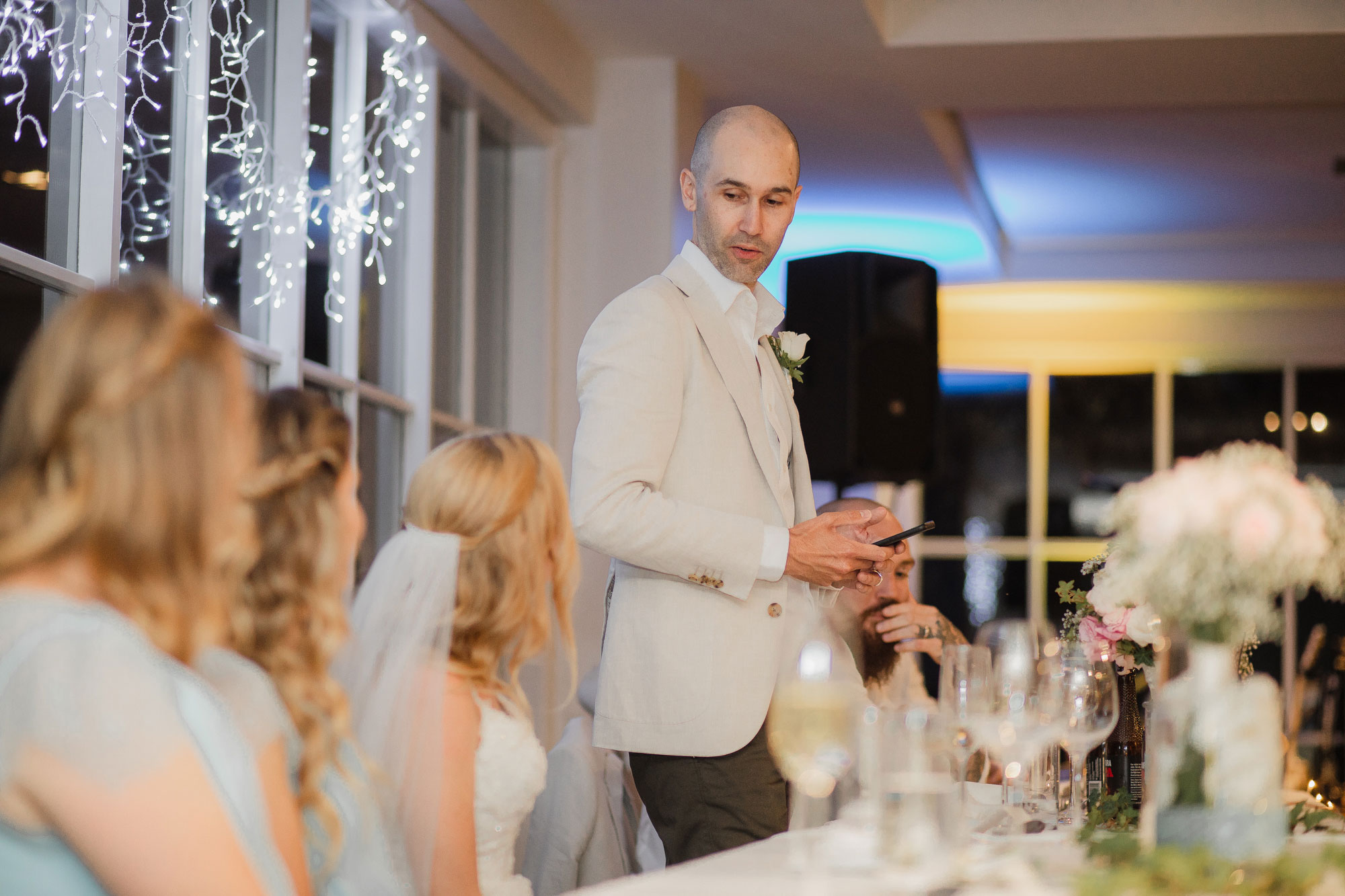 groom speech at the wedding reception