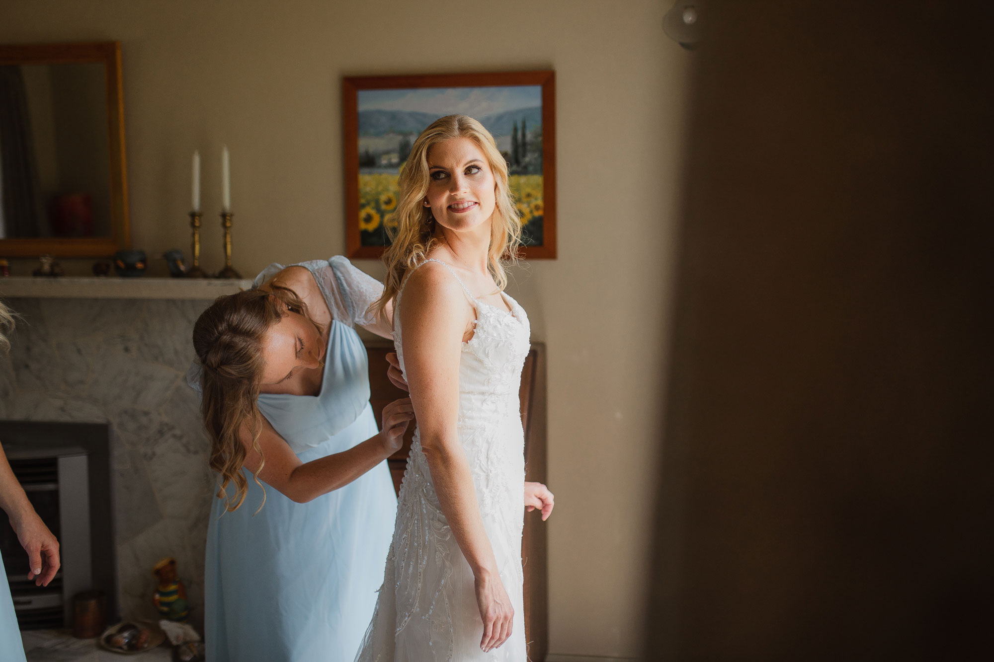 bridesmaids and the bride