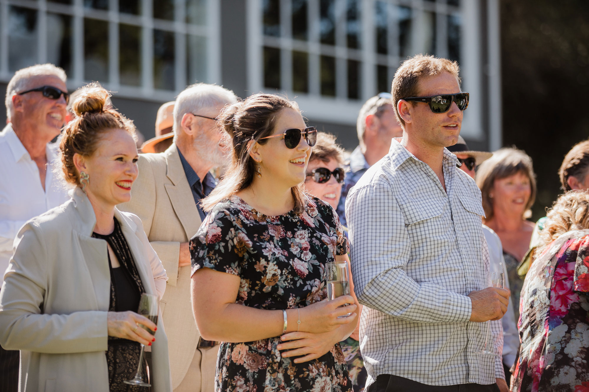 wedding guests at the ceremony