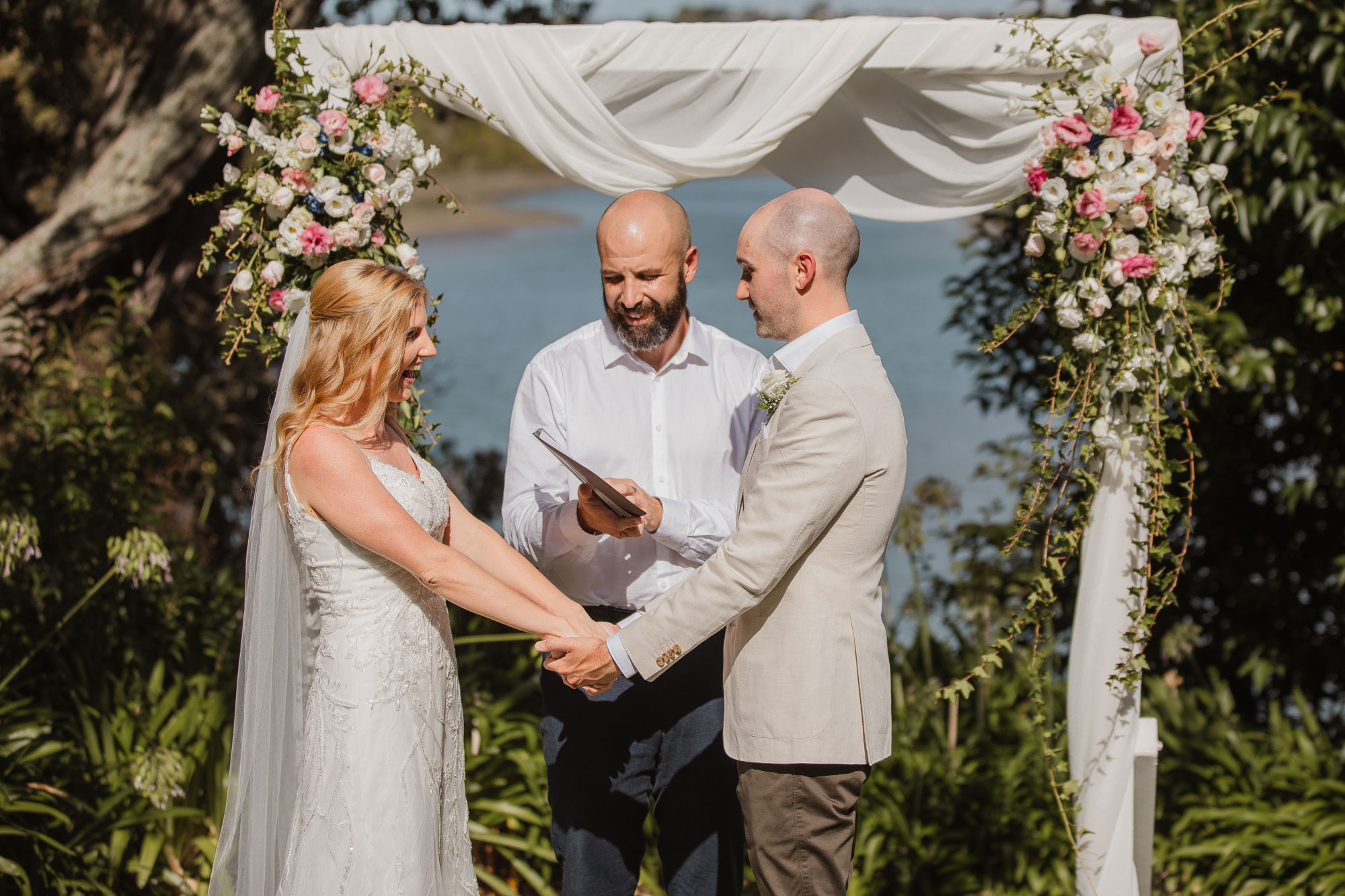 bride and groom at the ceremony