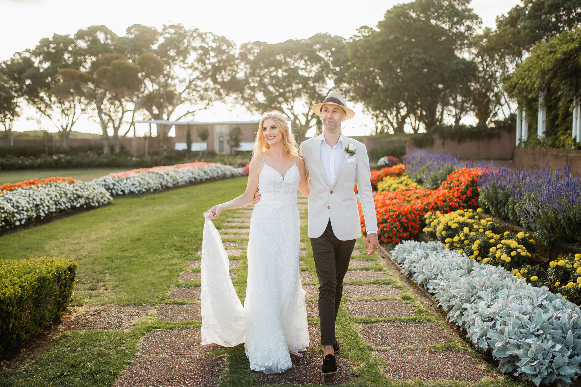 auckland sunset wedding shoot