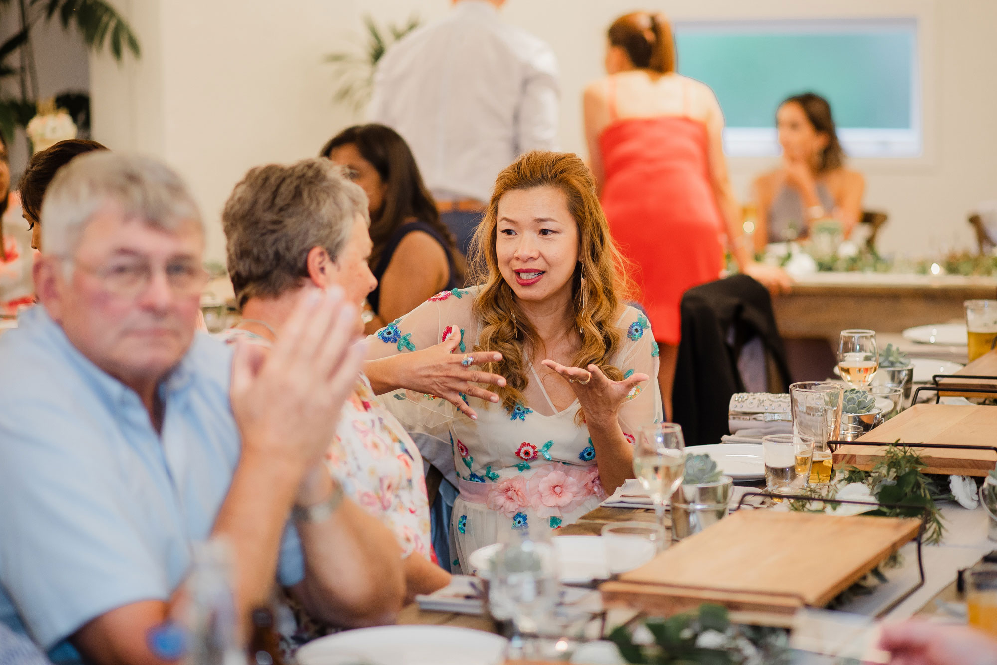 wedding guests mingling at tui hills