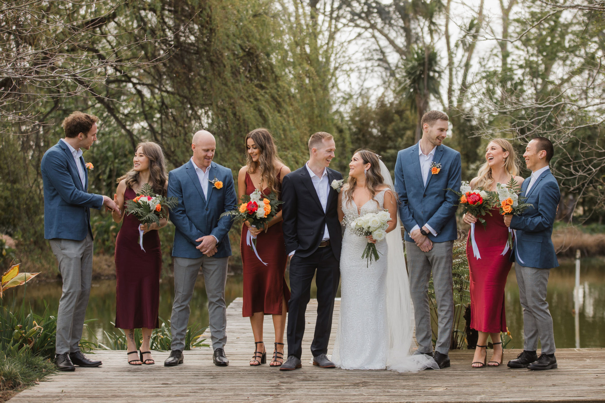 auckland bridal party photo