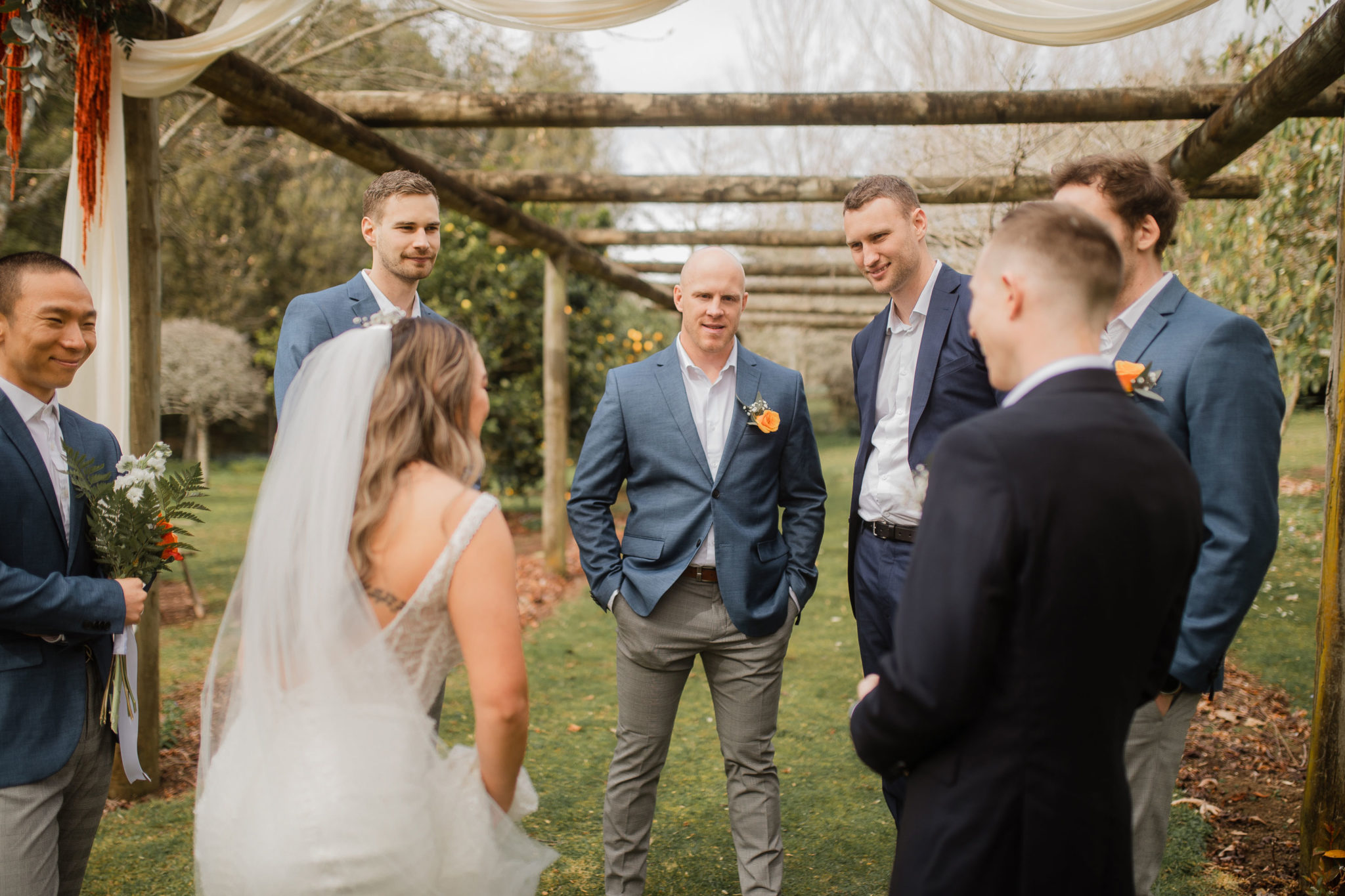 auckland wedding party talking