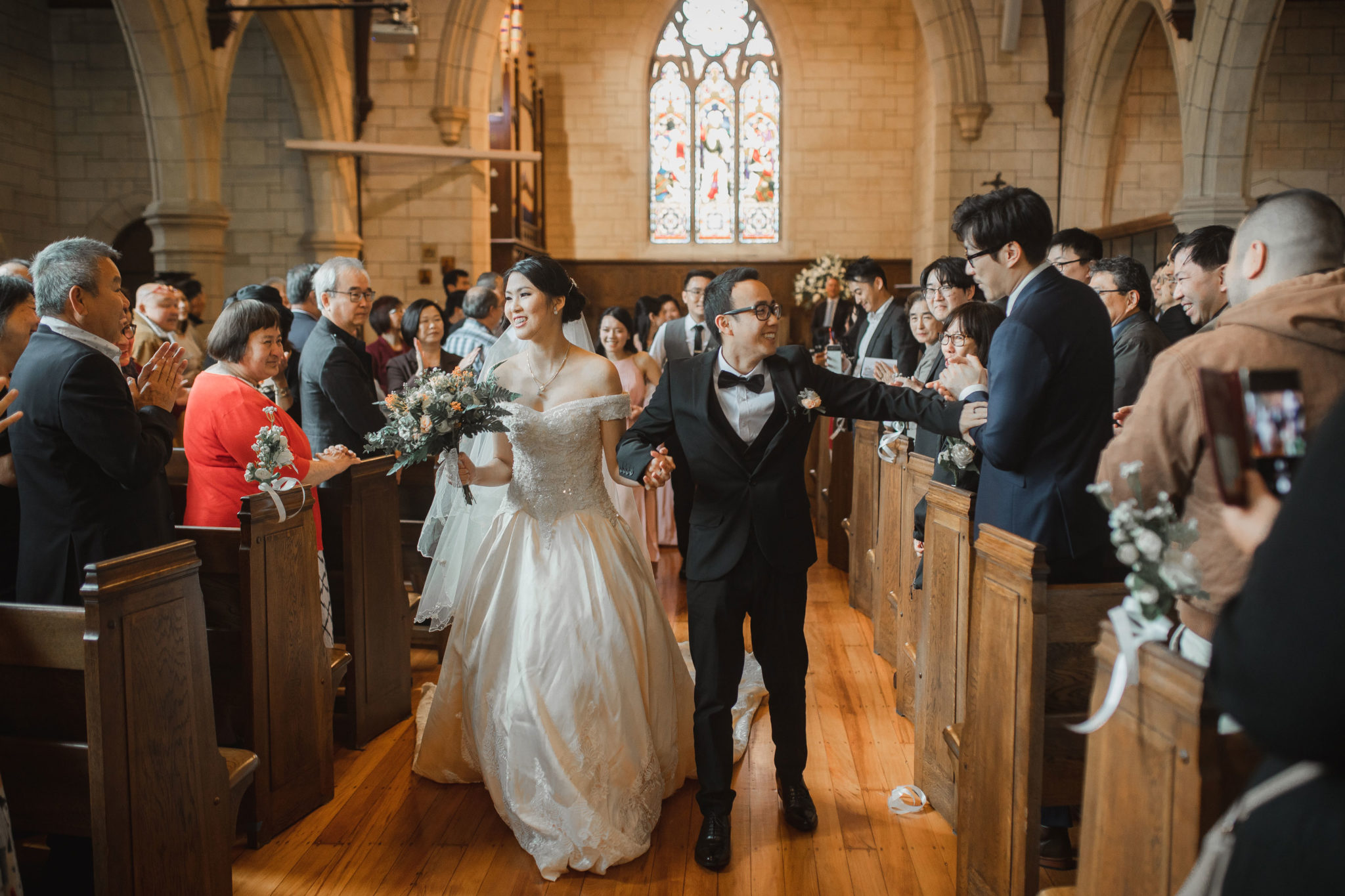 auckland bride and groom recessional