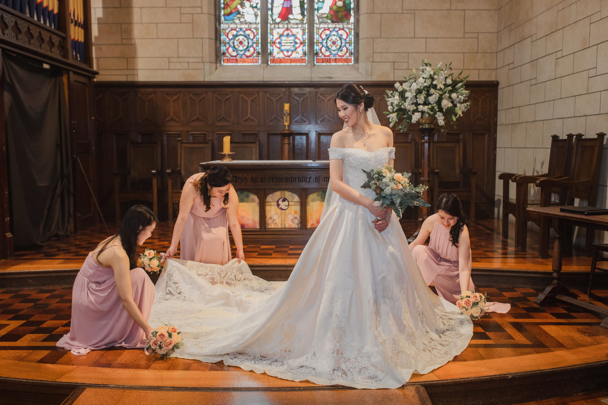 bridal portrait saint luke church