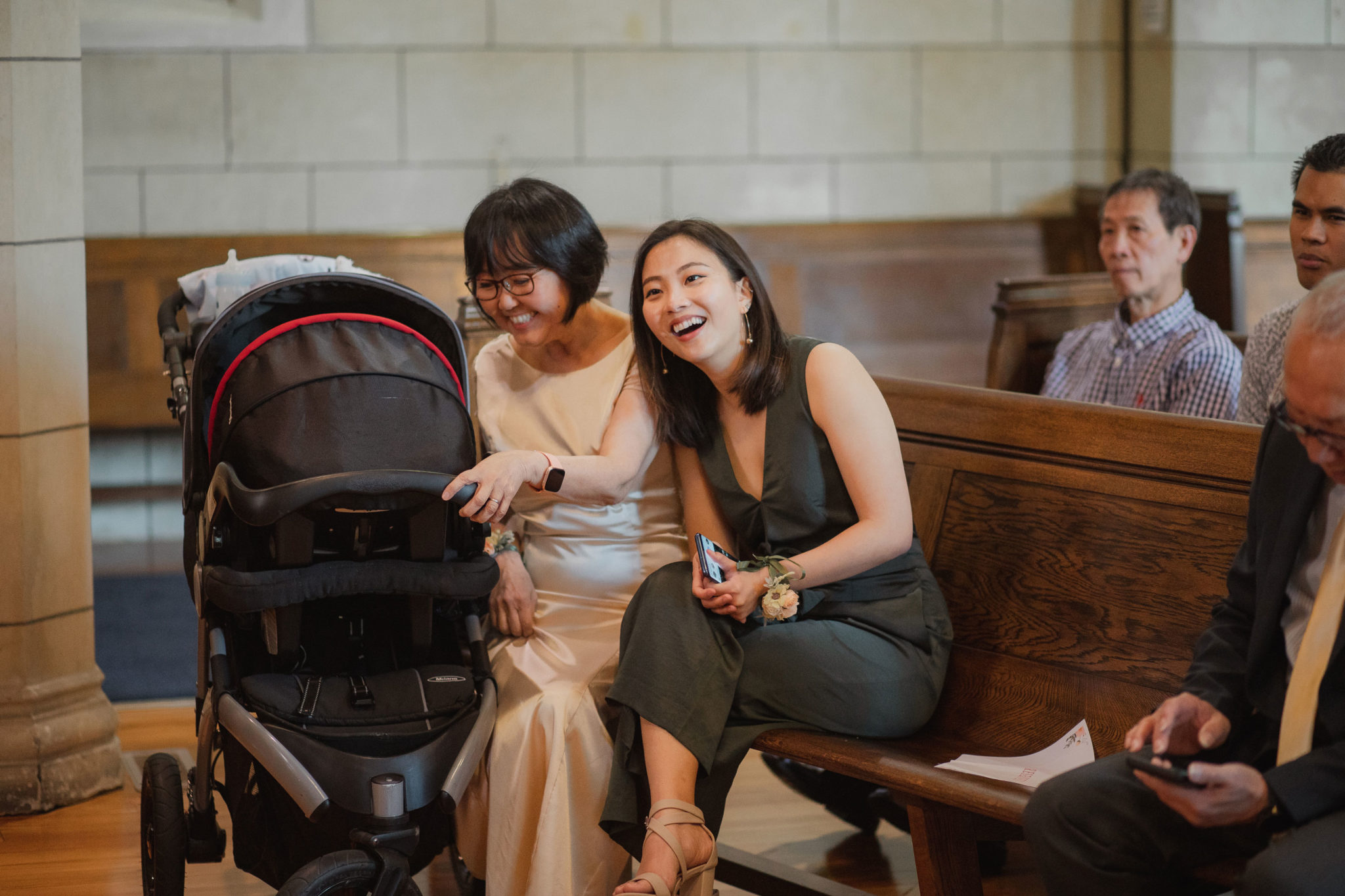 family of the groom smiling