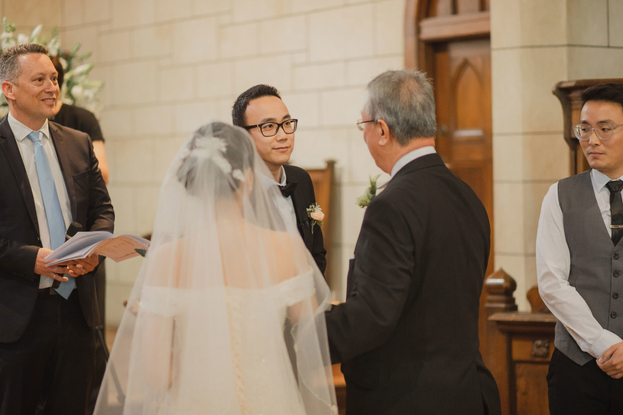 groom at the altar