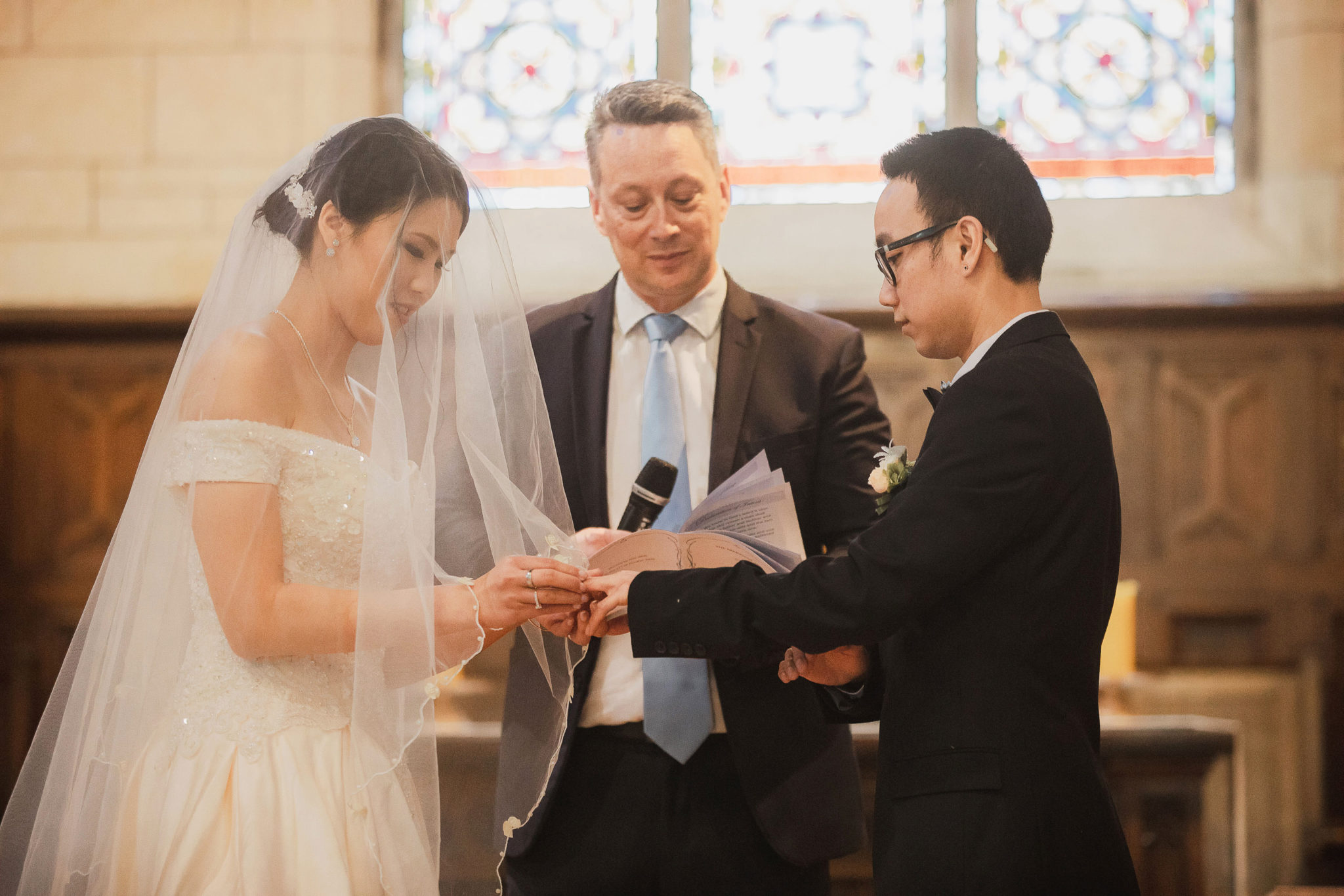 bride and groom ring exchange