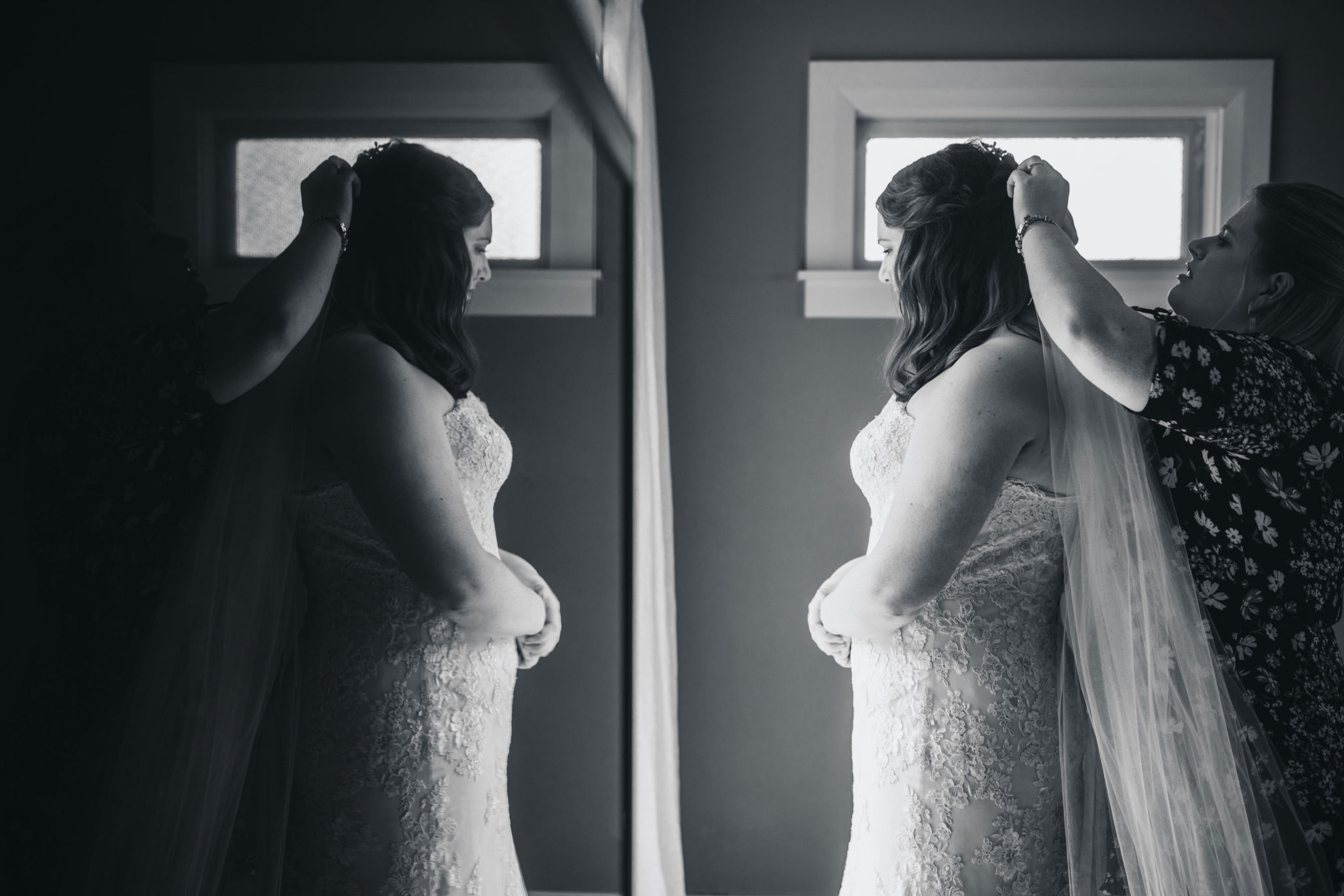 bride black and white photo