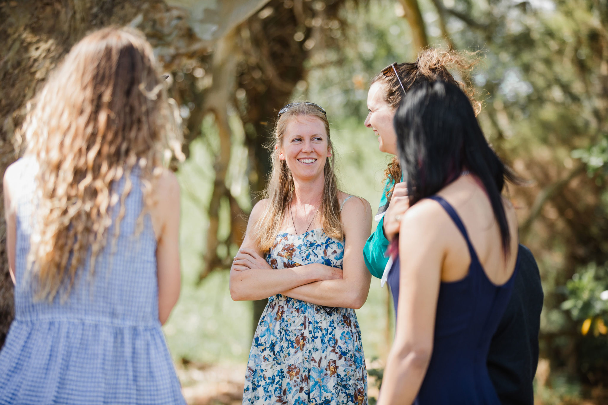 auckland wedding guests smiling