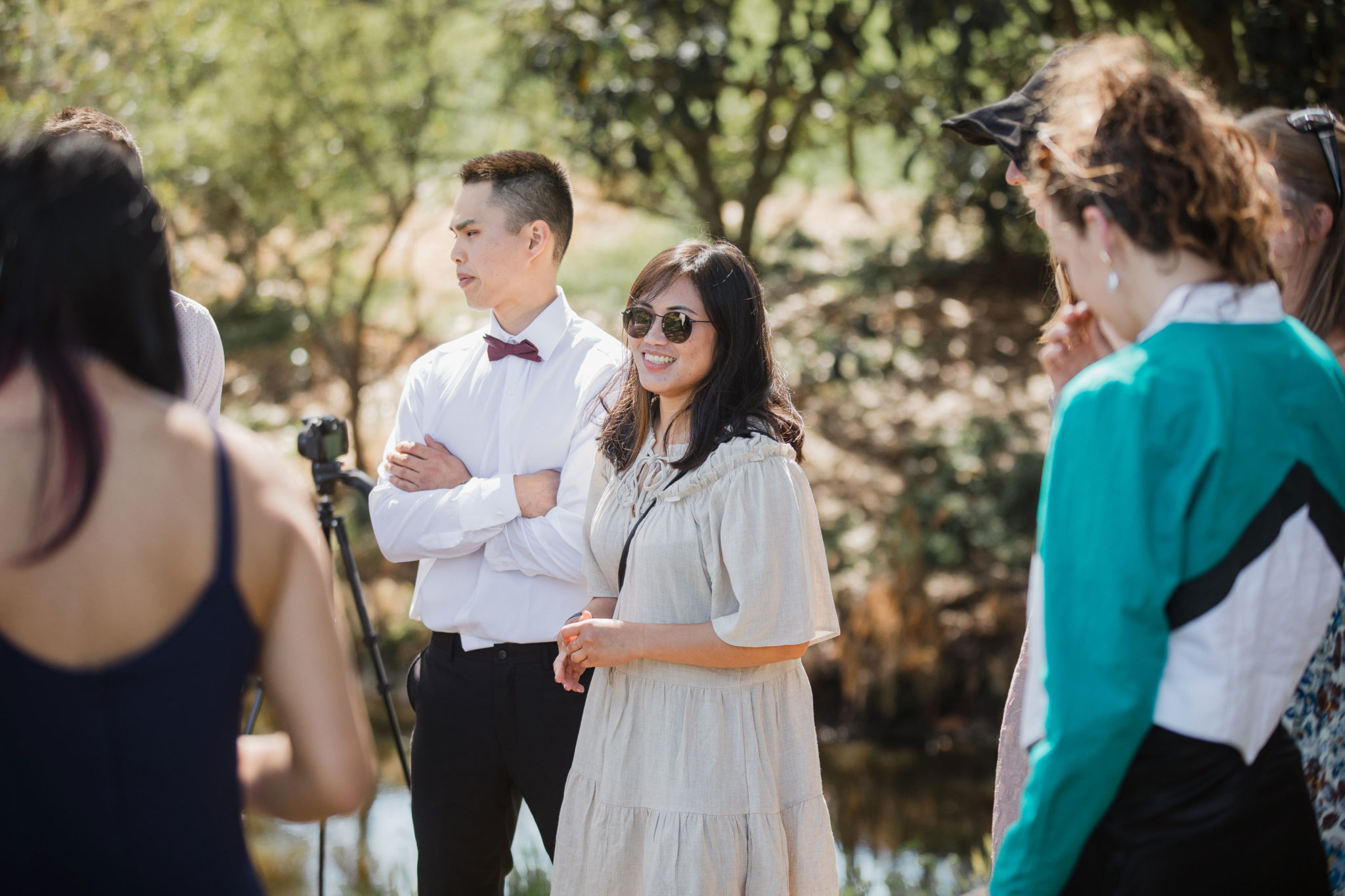 auckland wedding guest mingling