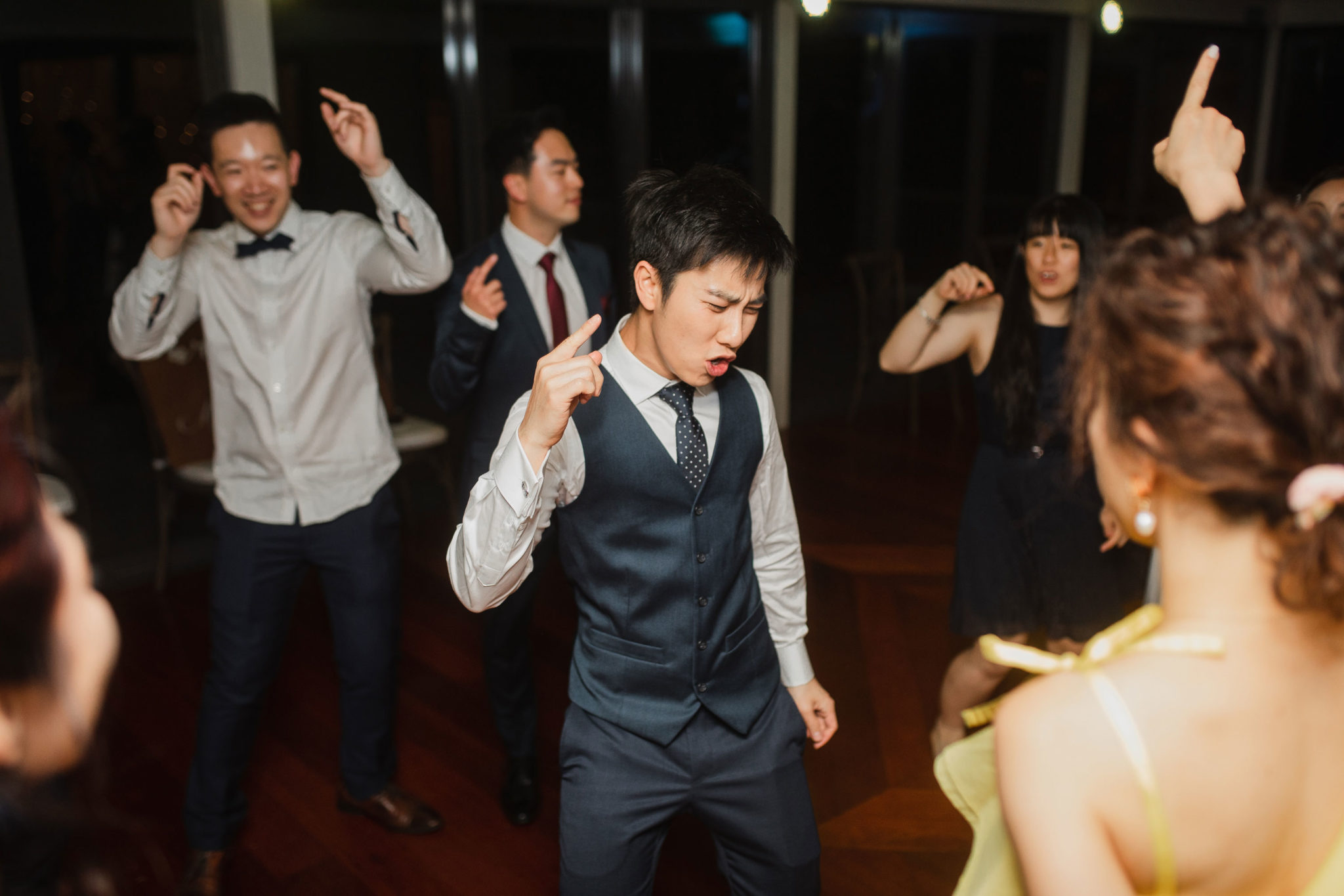 groom on the dance floor