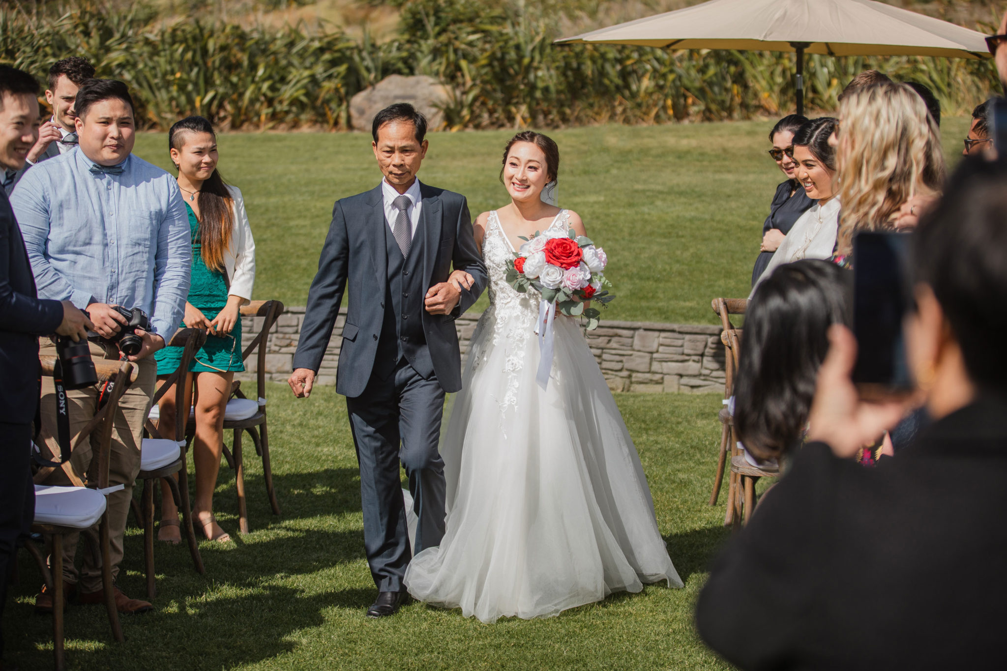 bride walking down the aisle