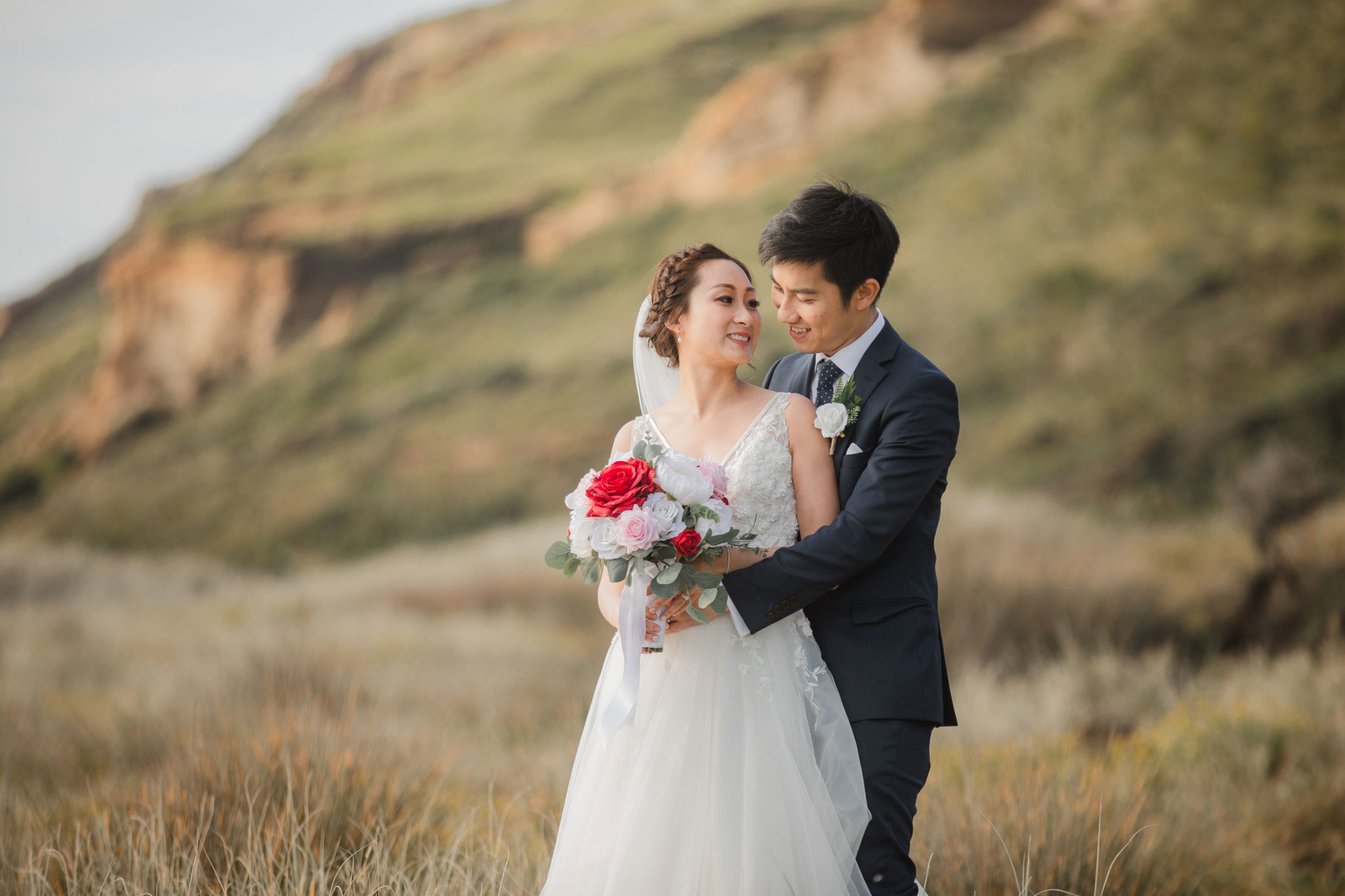 auckland beach wedding shoot