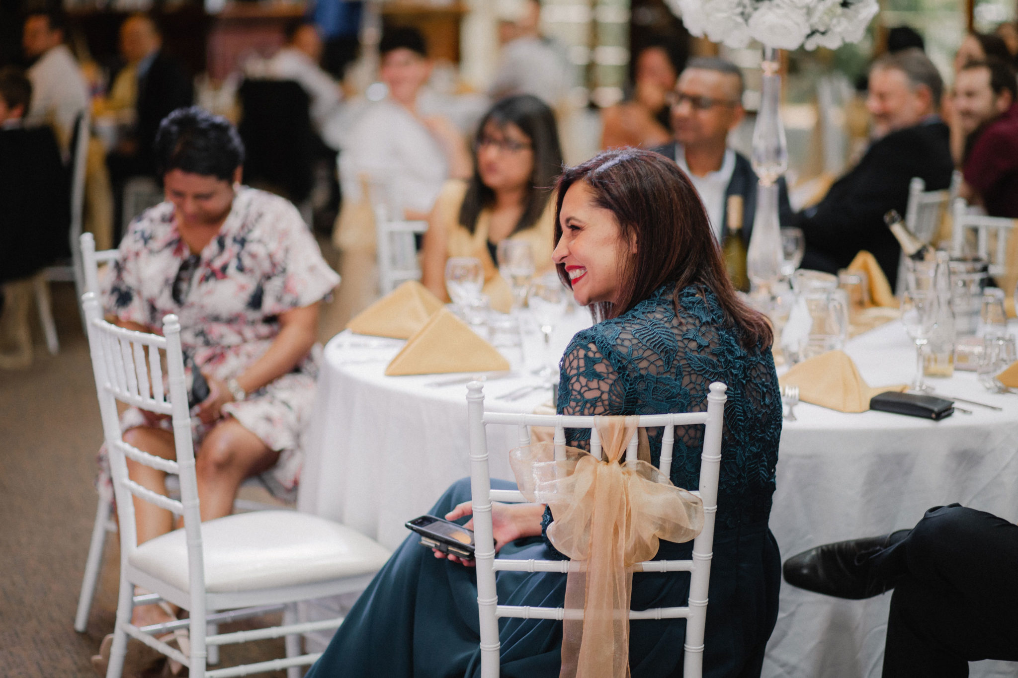 mother of the bride smiling