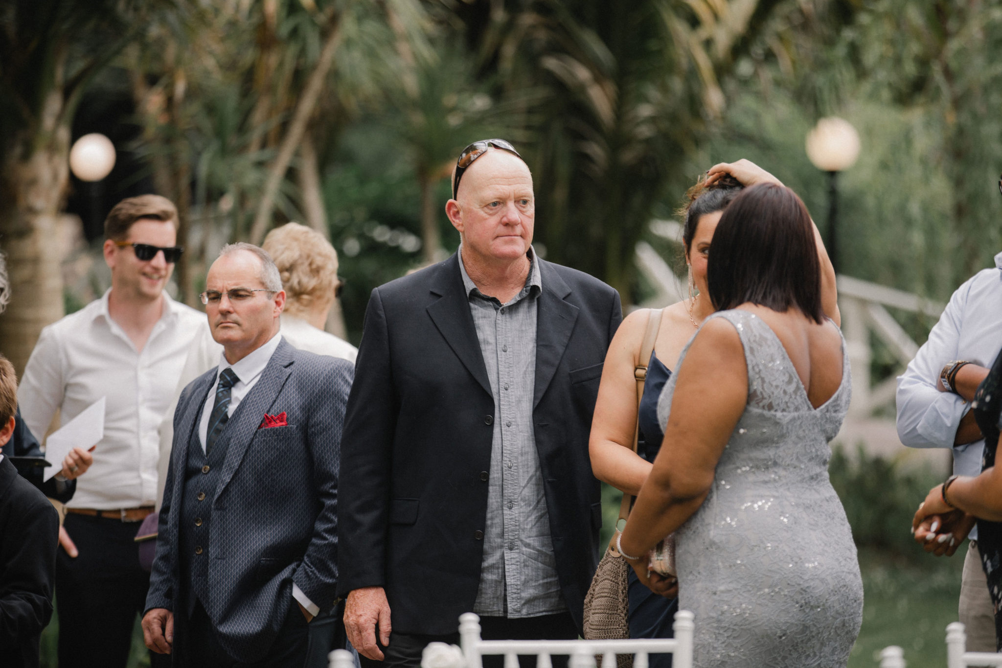 wedding guests at the ceremony