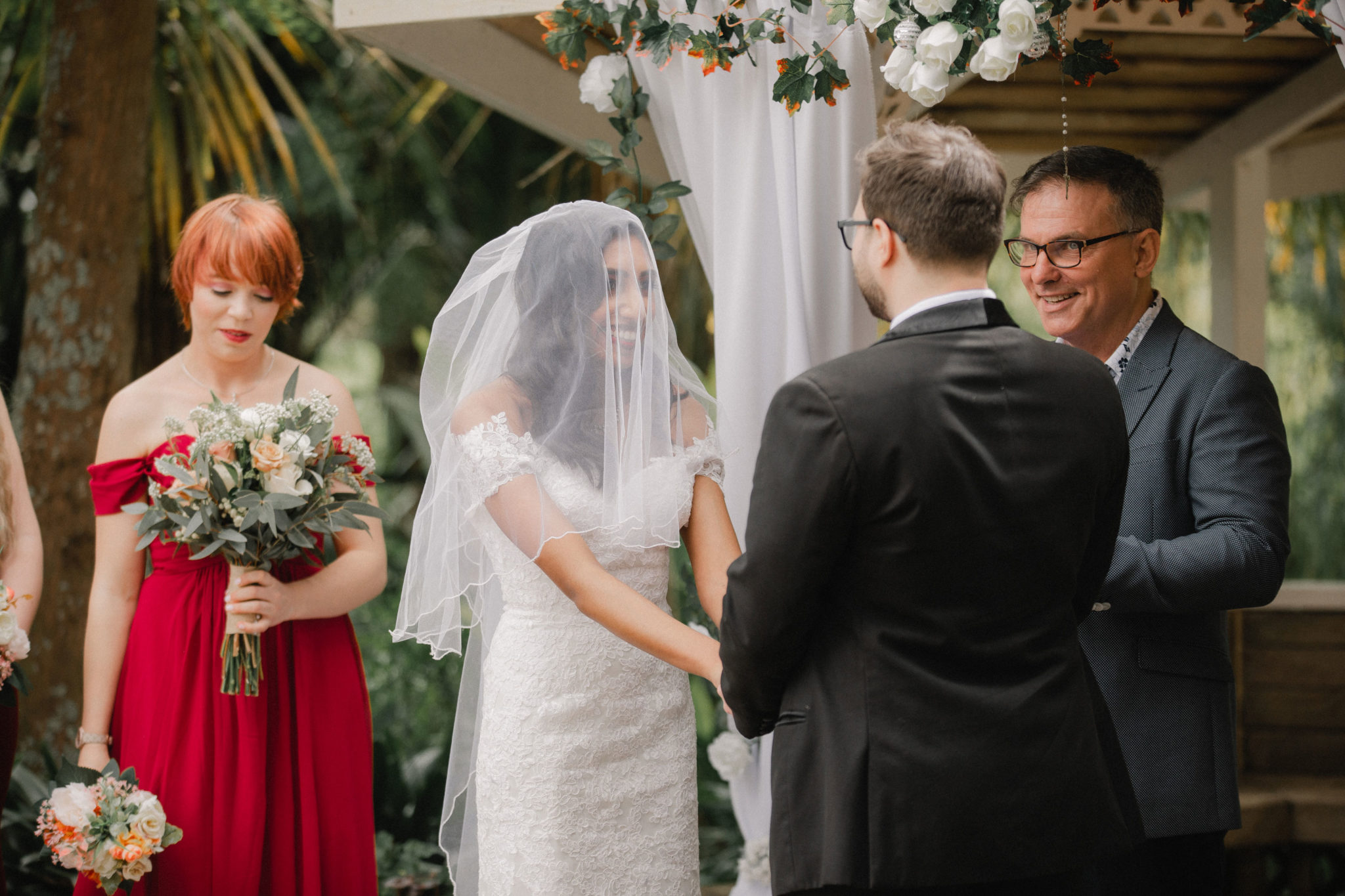 auckland bride smiling