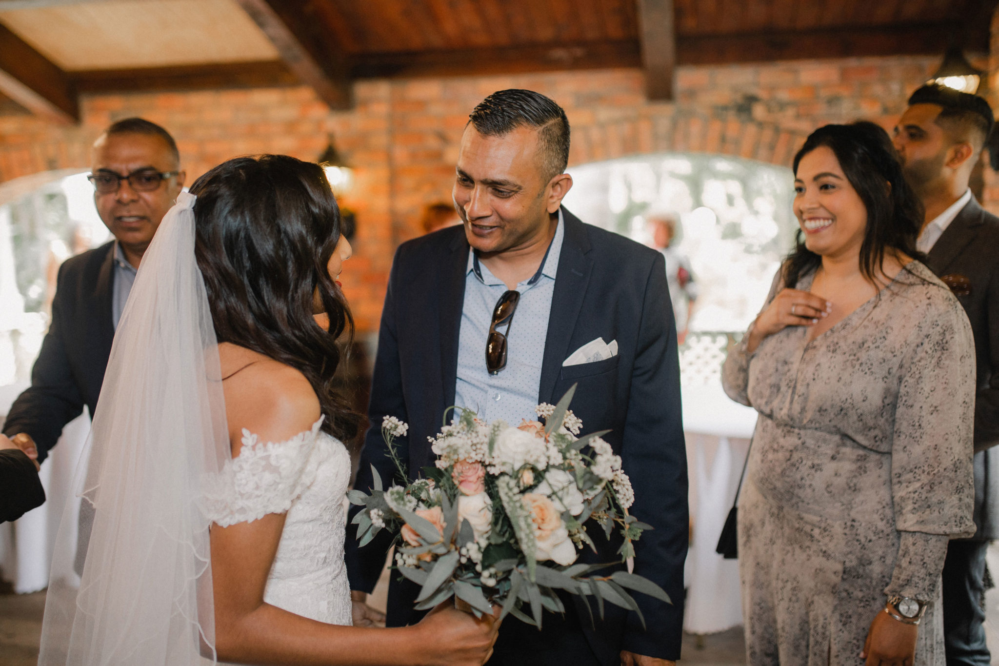 bride and guests