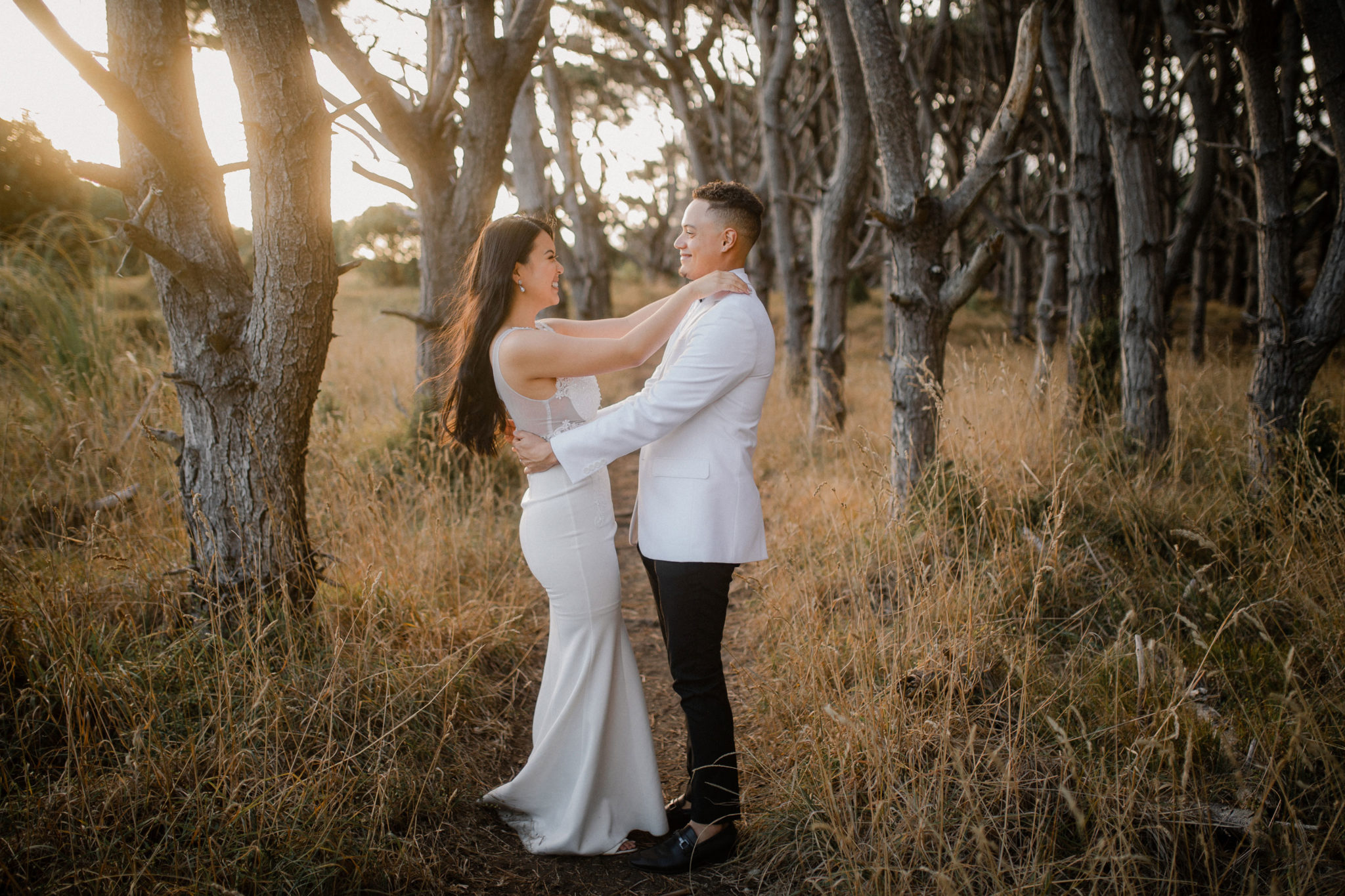 auckland golden hour wedding