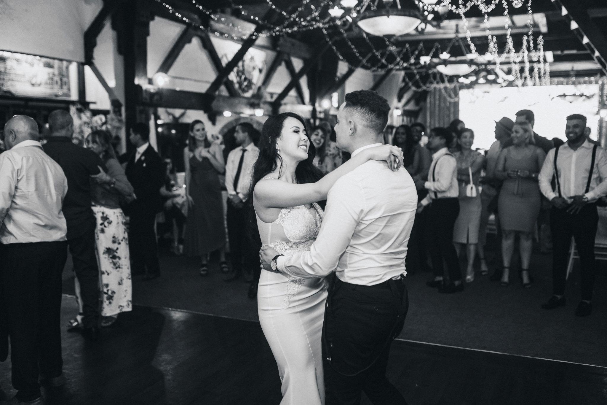 bride and groom first dance