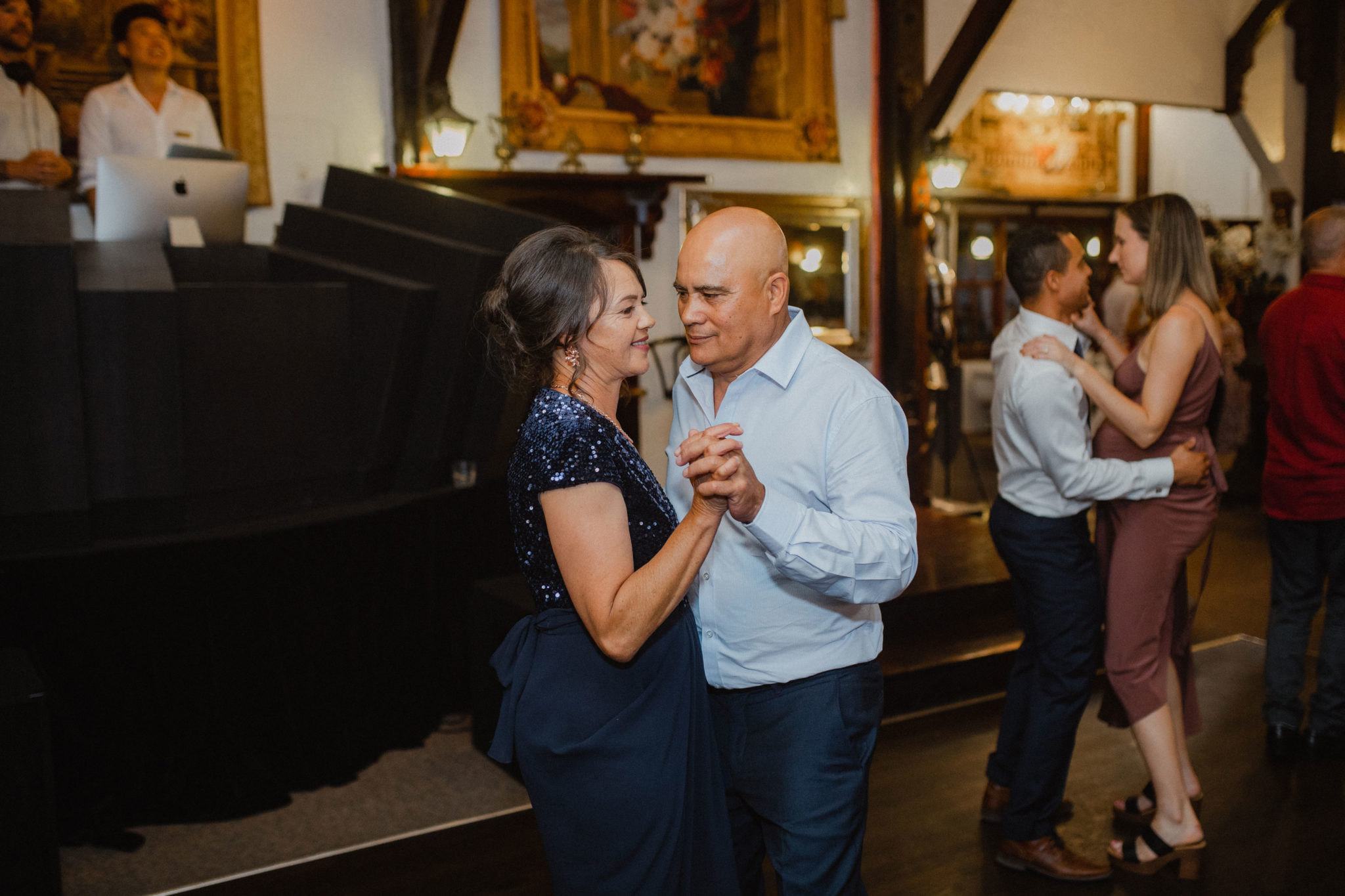 wedding guests on the dance floor