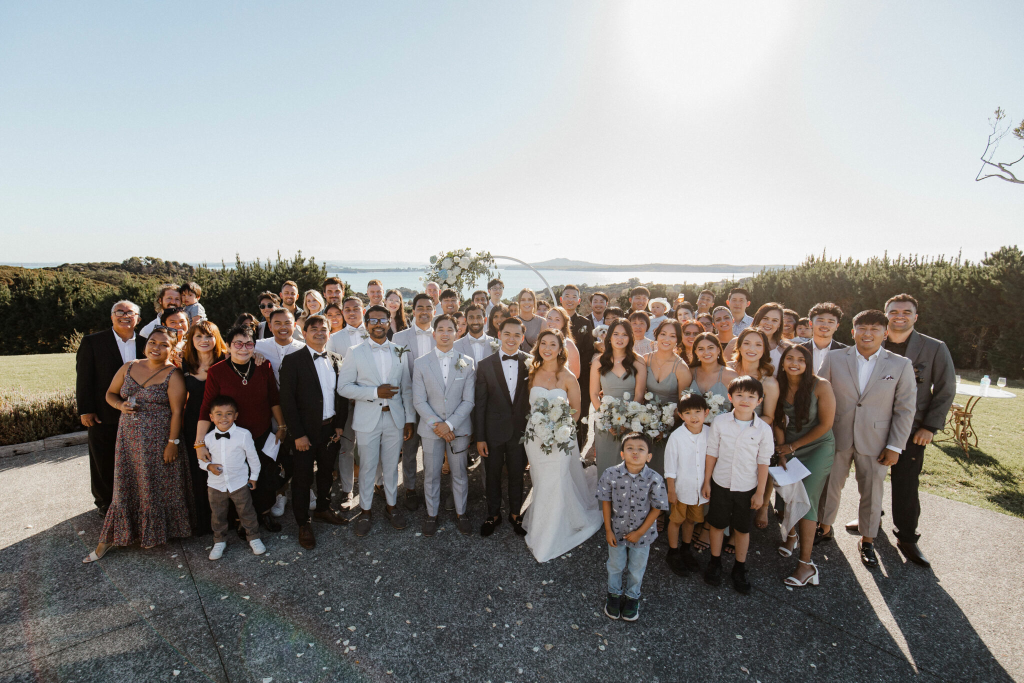 auckland wedding group photo