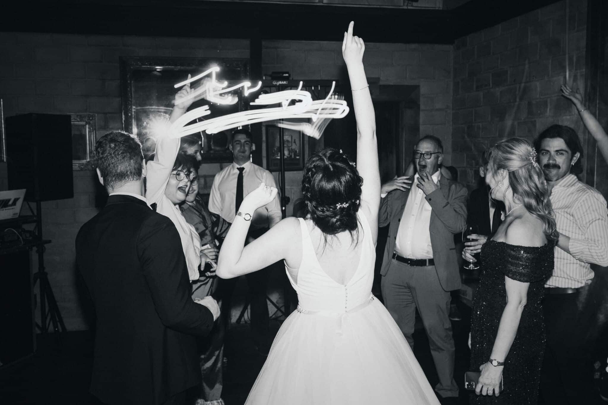bride on the dance floor