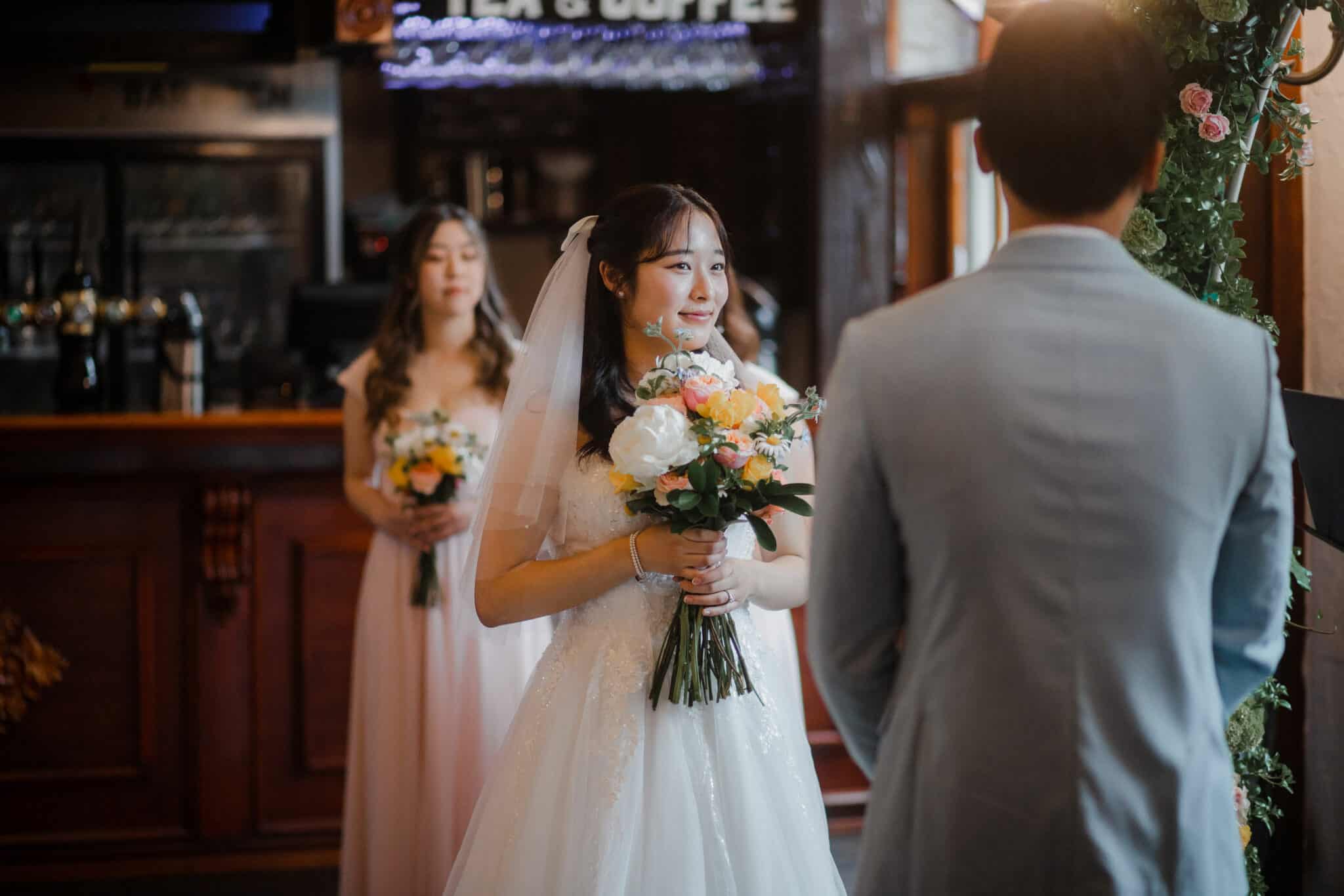 bride at the ceremony