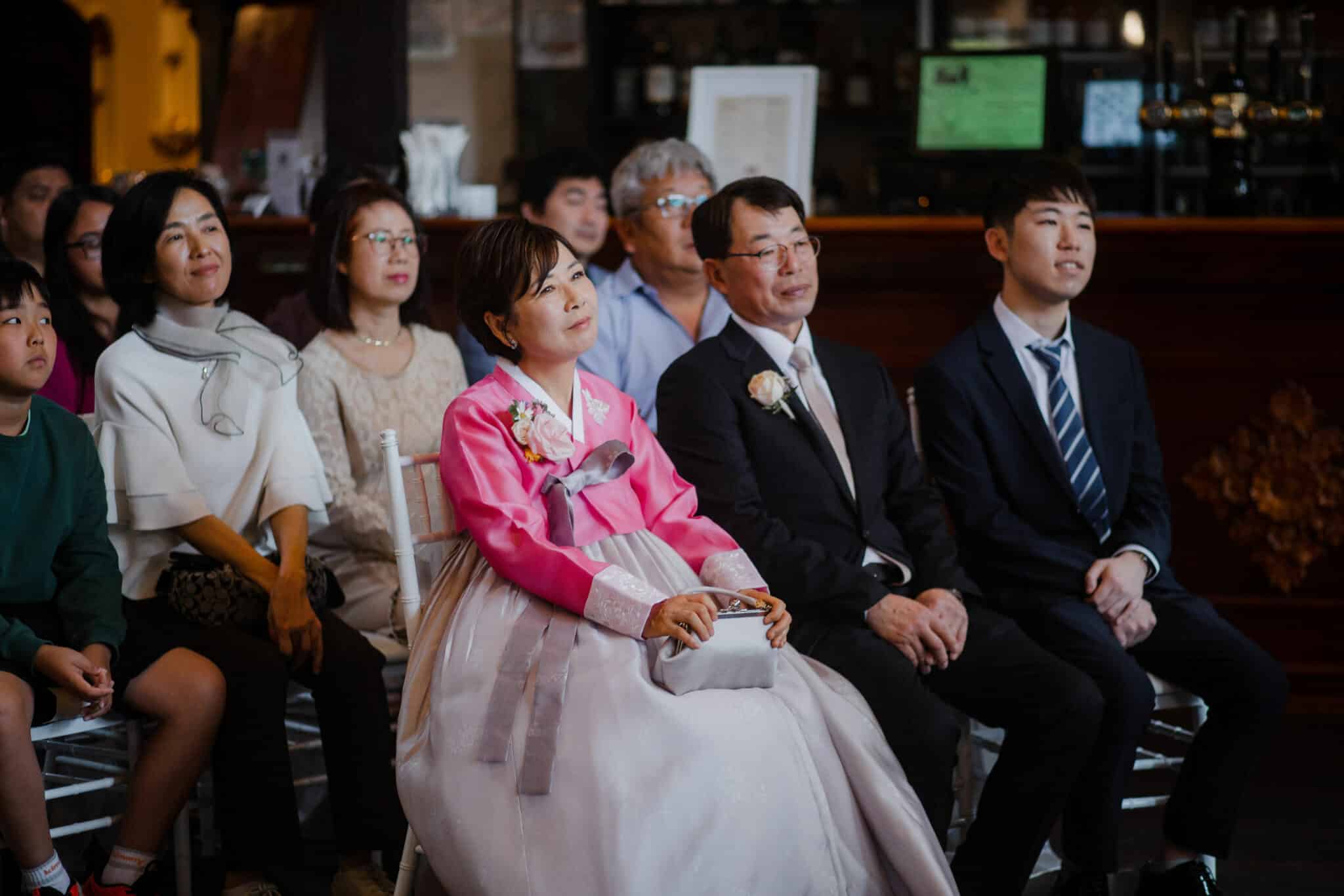 mother of the bride at the ceremony