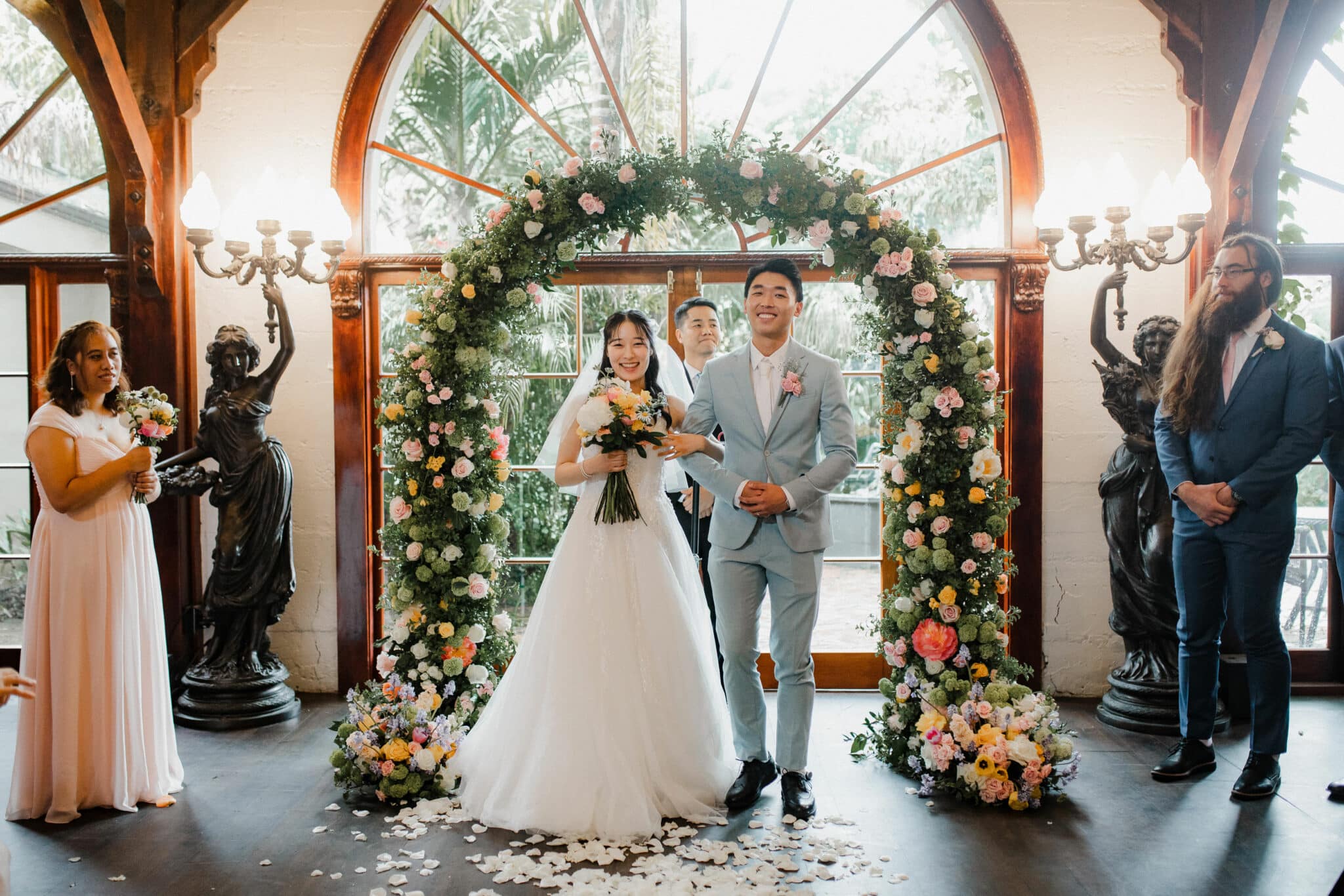 auckland bride and groom recessional