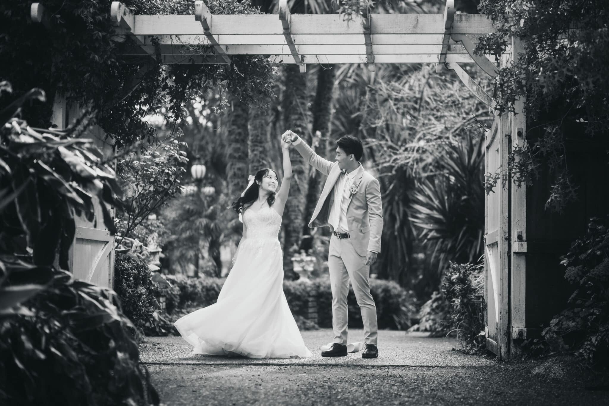 bride doing a twirl