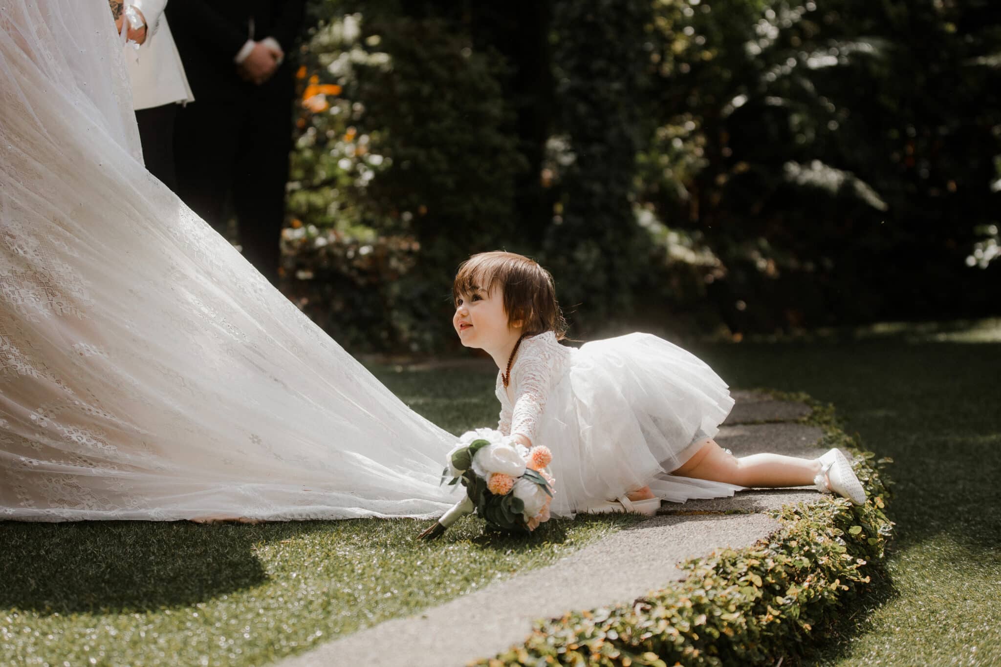 flower girl at the ceremony