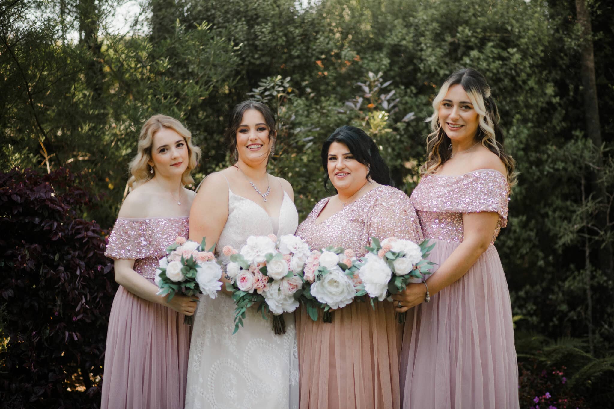 bride and the bridesmaids