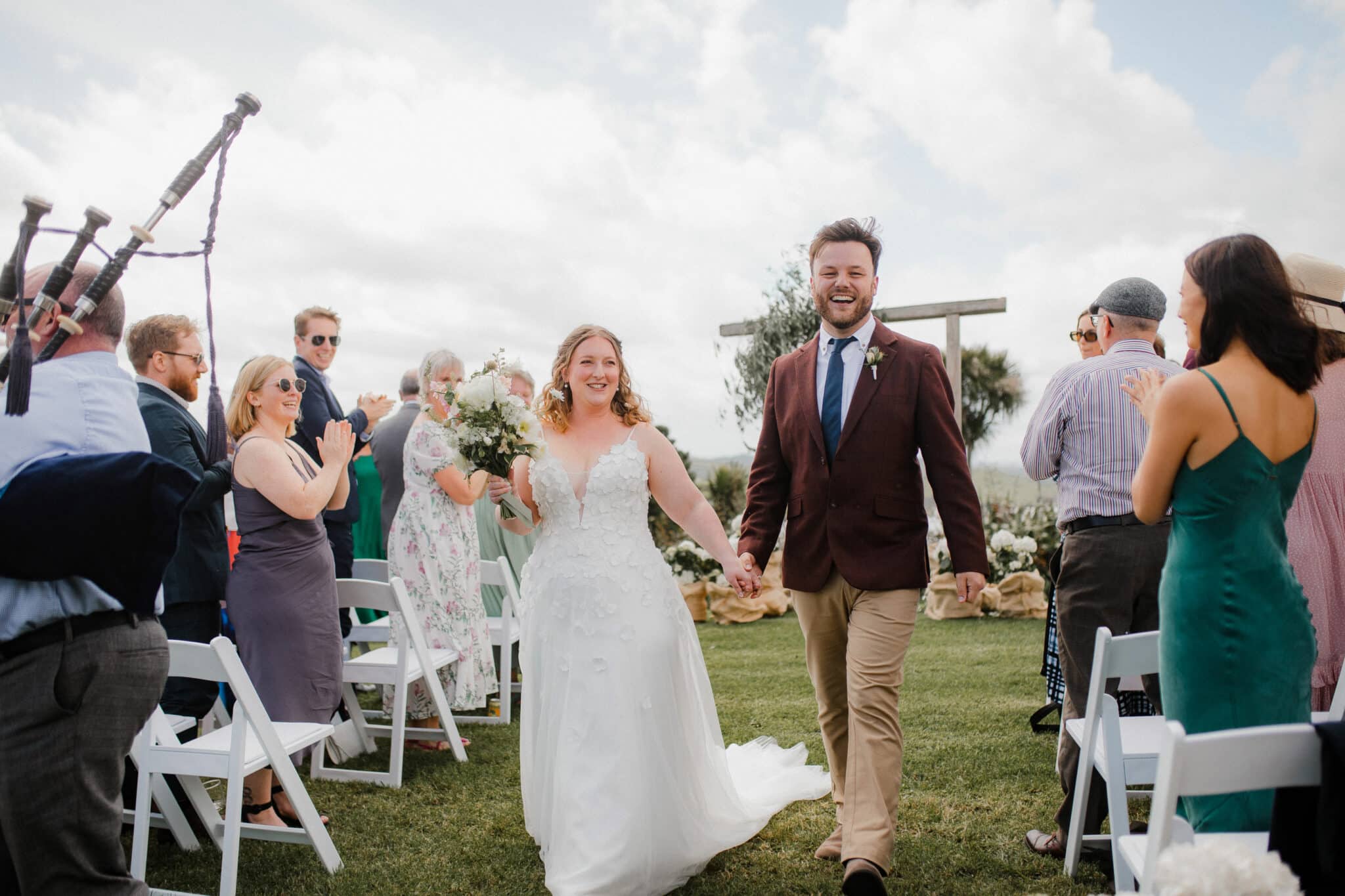 auckland bride and groom recessional