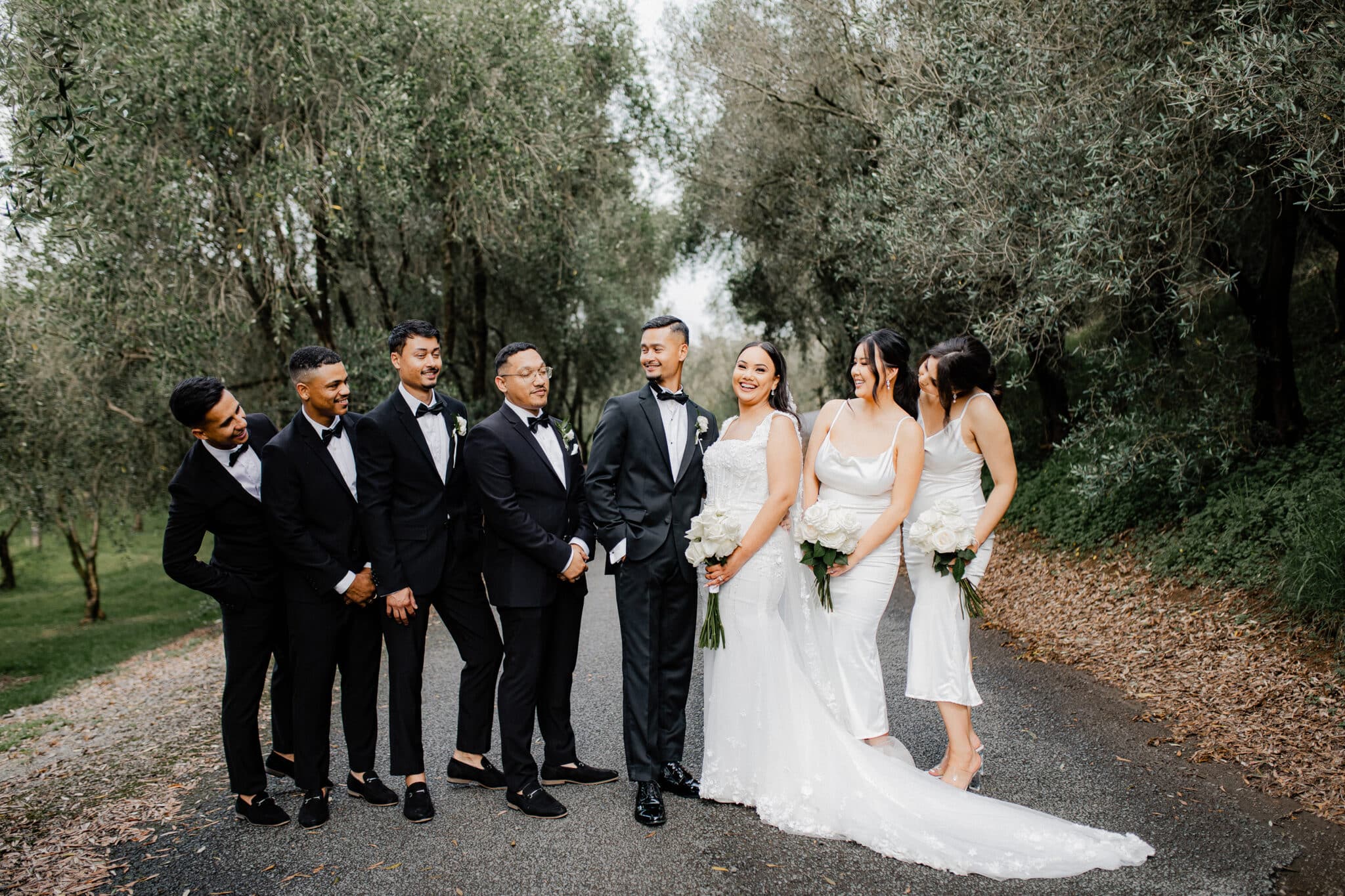 auckland bridal party photo